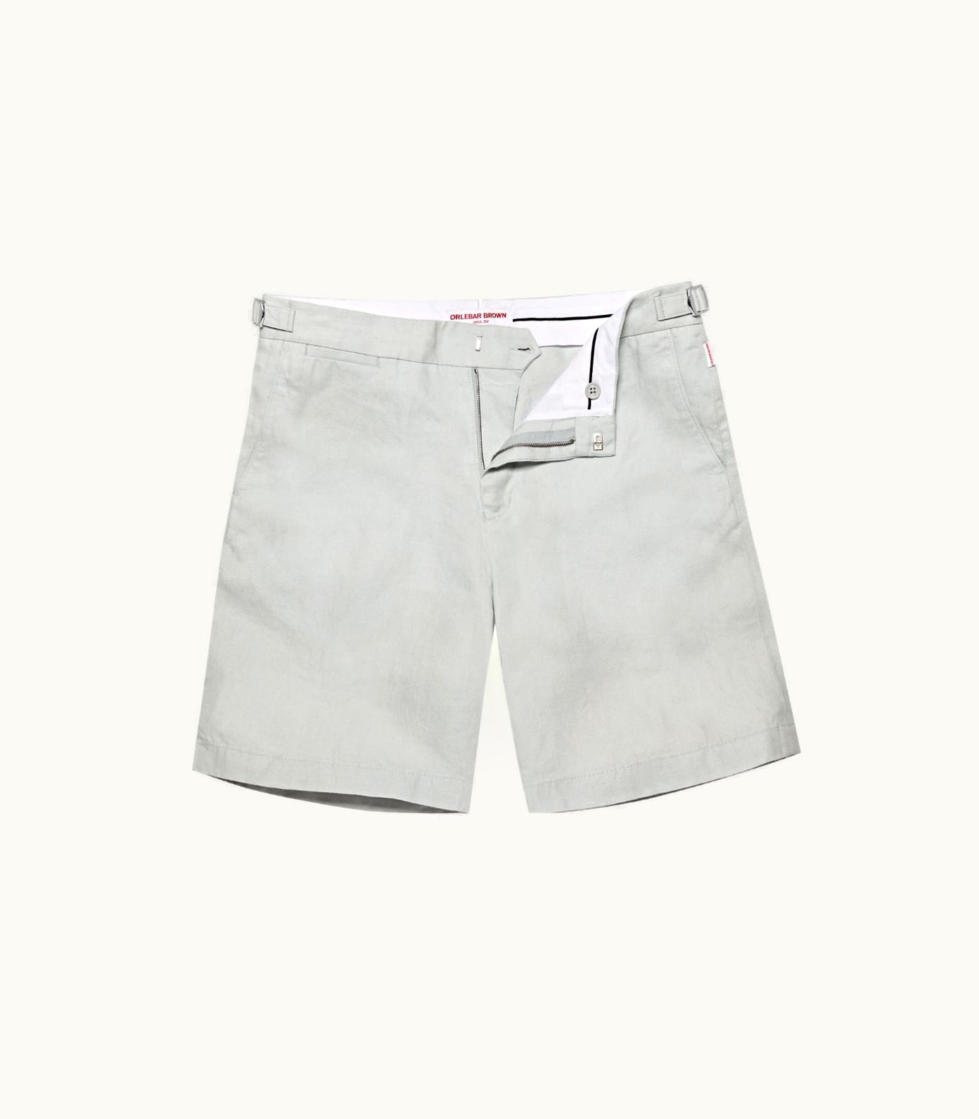 Orlebar Brown Orlebar Brown White Jade Tailored Fit Linen Shorts
