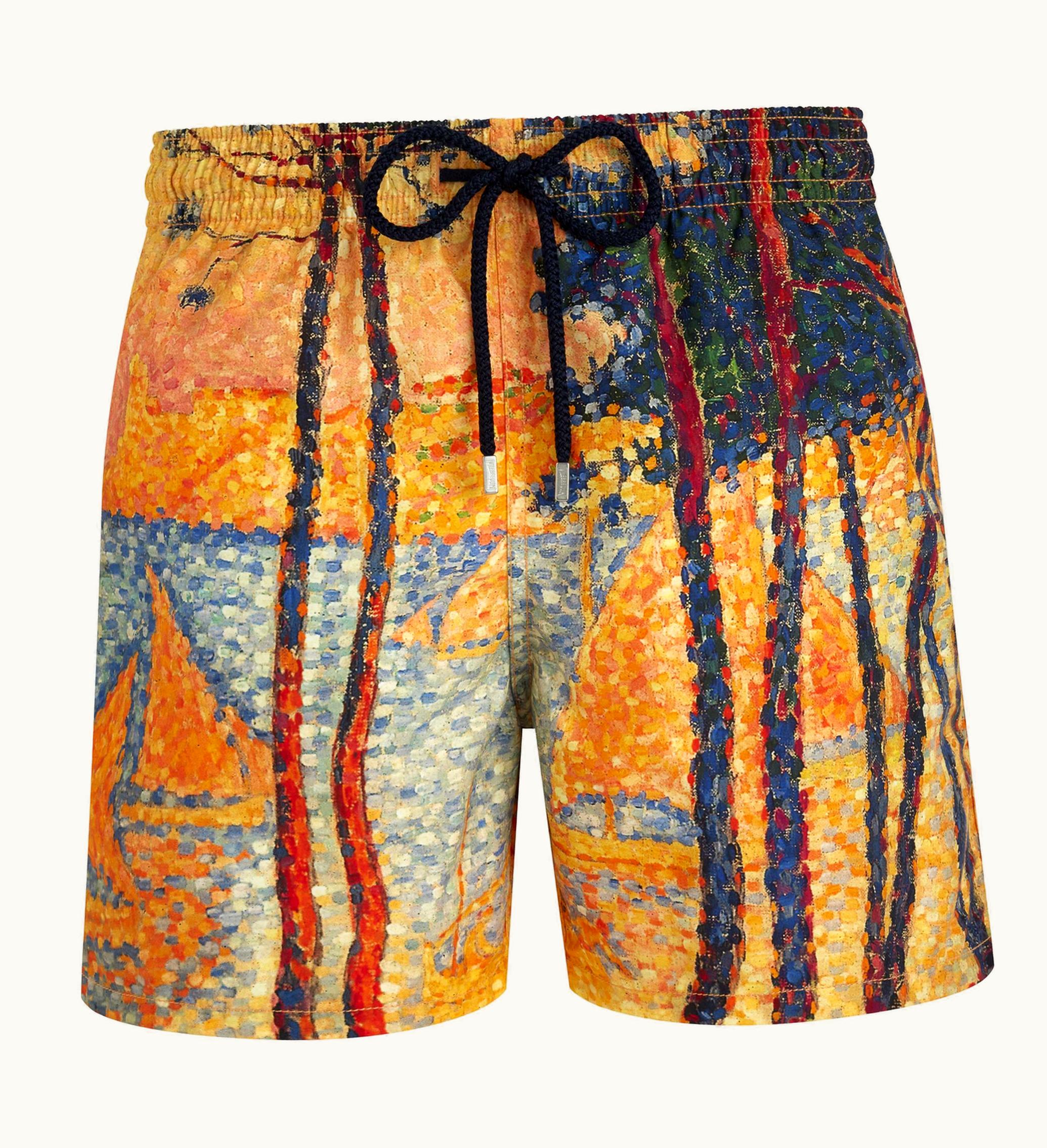 Vilebrequin Men 360 Swim Shorts Voile Et Pins - Vilebrequin X Paul Signac