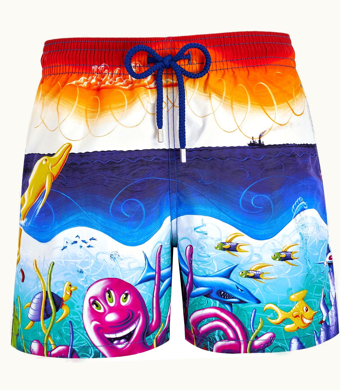 Vilebrequin Men Swim Shorts Mareviva - Vilebrequin X Kenny Scharf