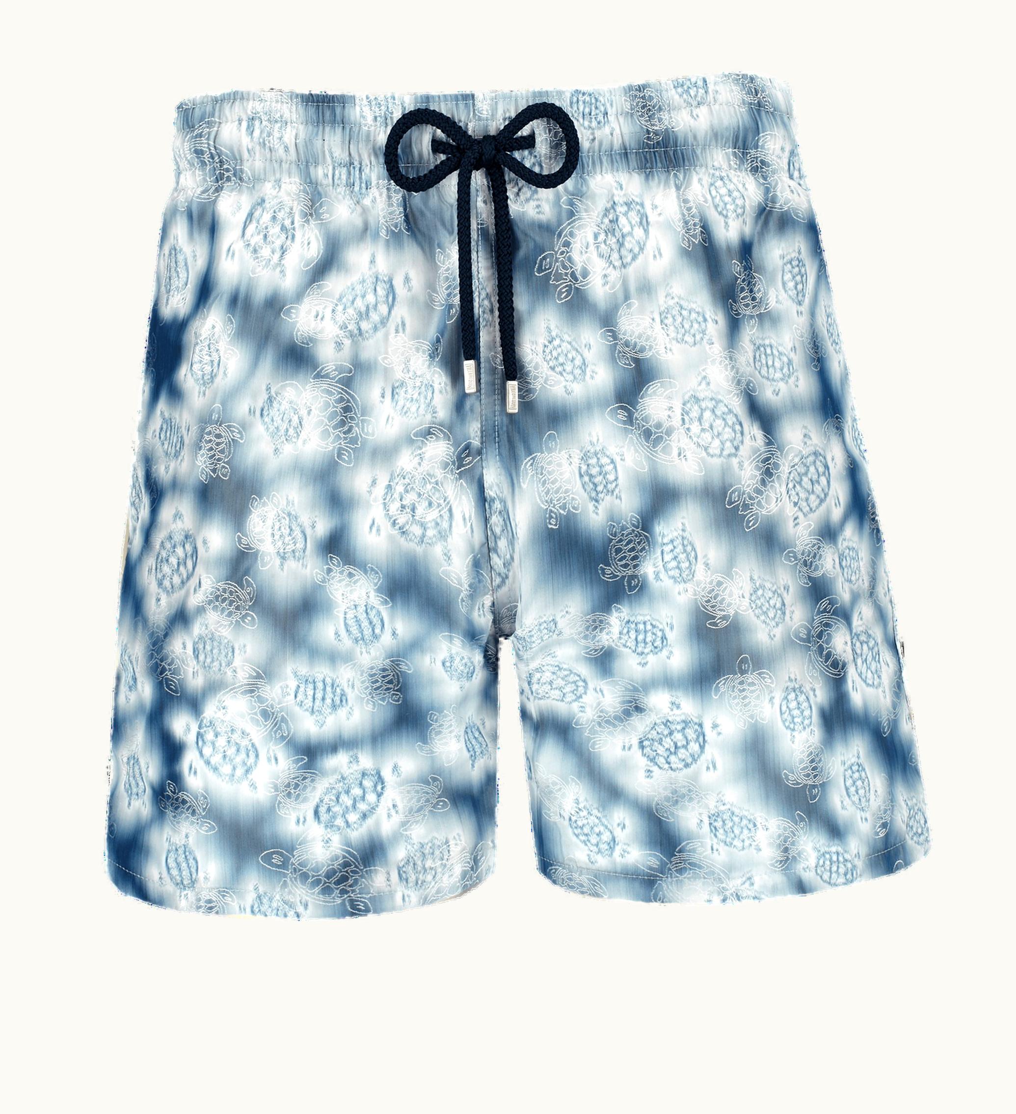 Vilebrequin Men Silk Swim Shorts Ronde Des Tortues - Vilebrequin X Maison Bucol
