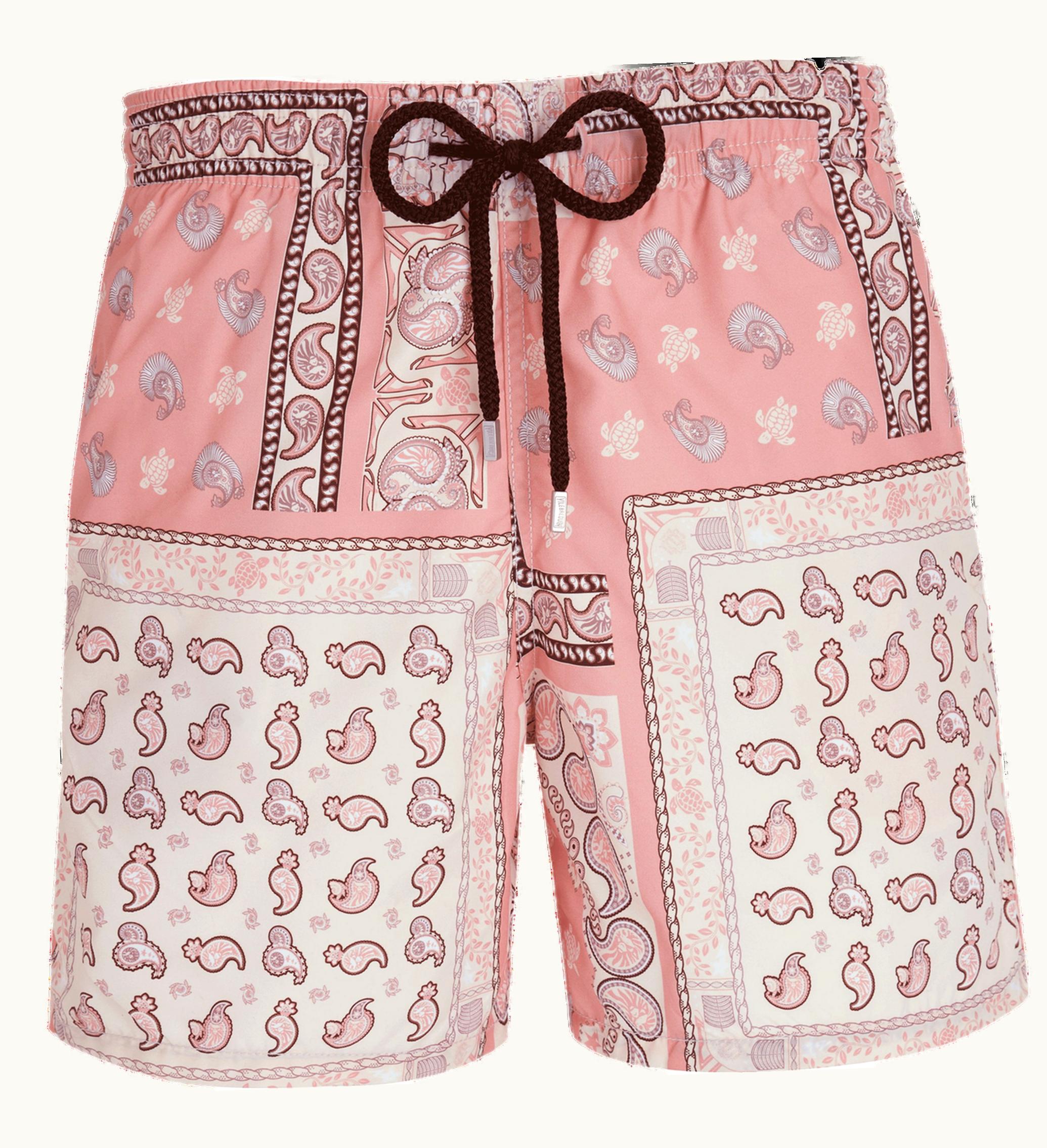 Vilebrequin Men Swim Shorts Bandana - Vilebrequin X Bape® Black Candy / Pink