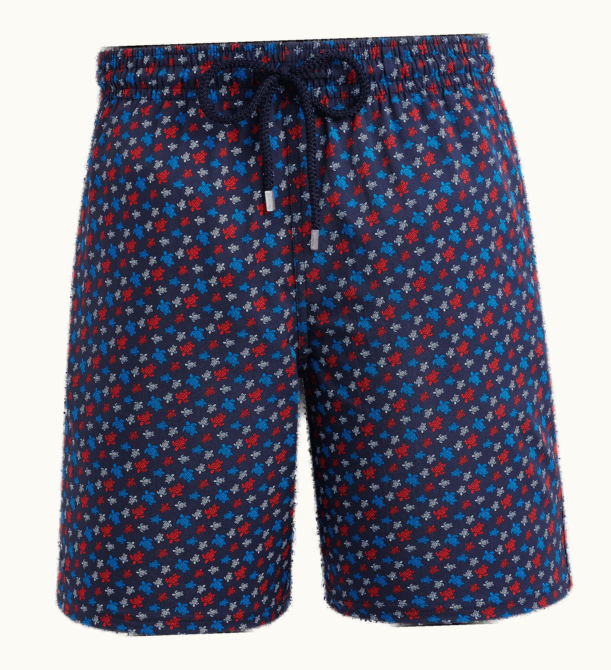 Vilebrequin Vilebrequin Men Long Stretch Swim Shorts Micro Ronde Des Tortues Rainbow