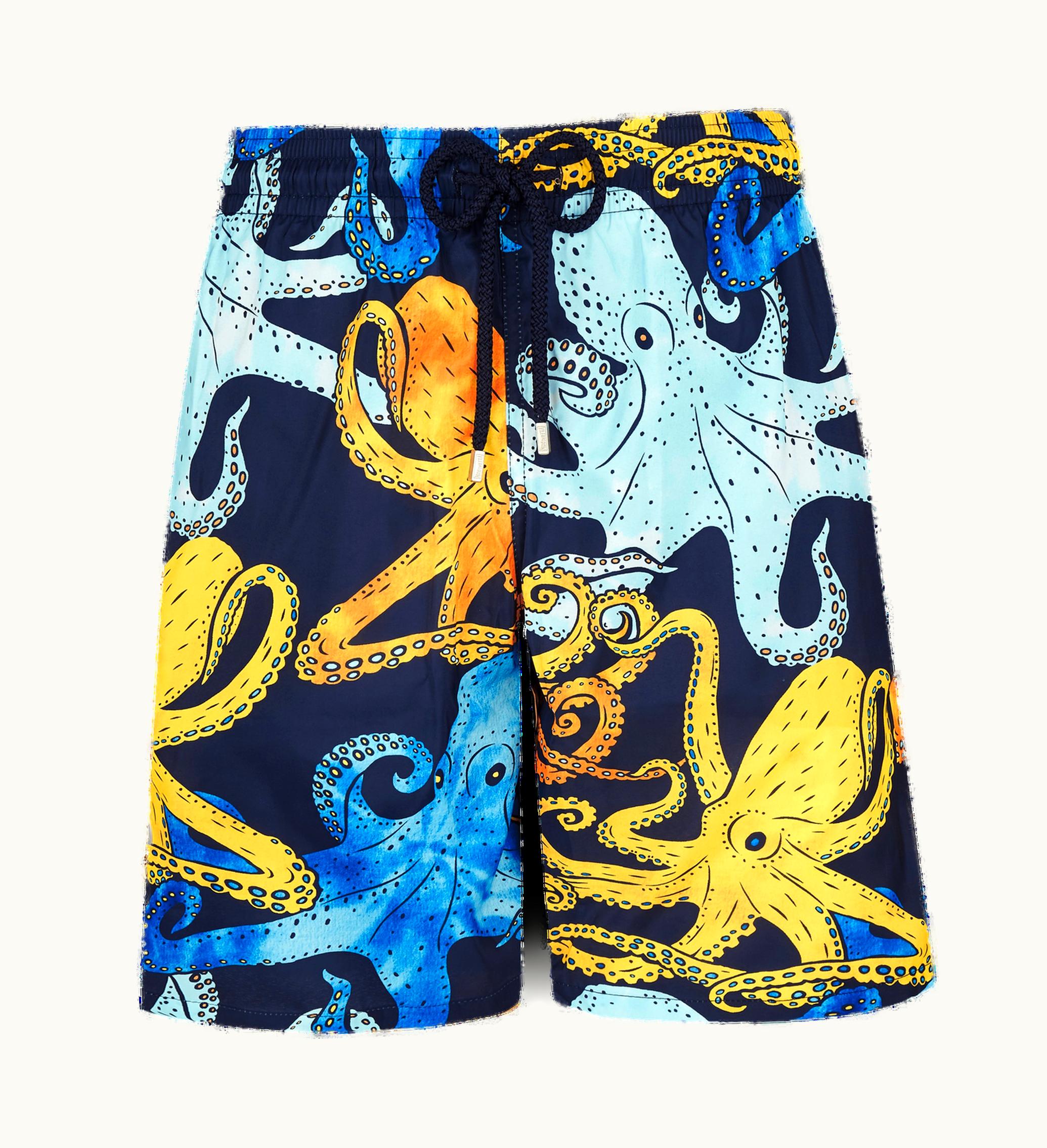 Vilebrequin Vilebrequin Men Long Swim Shorts Poulpes Aquarelles