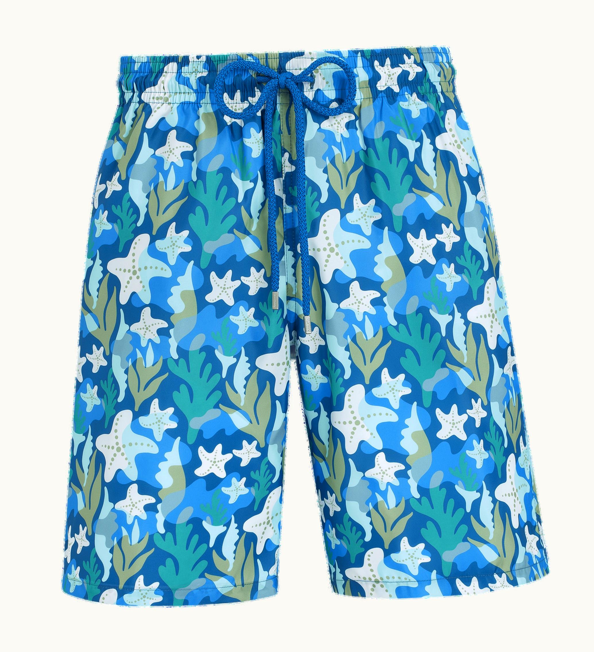 Vilebrequin Vilebrequin Men Long Swim Shorts Camo Seaweed