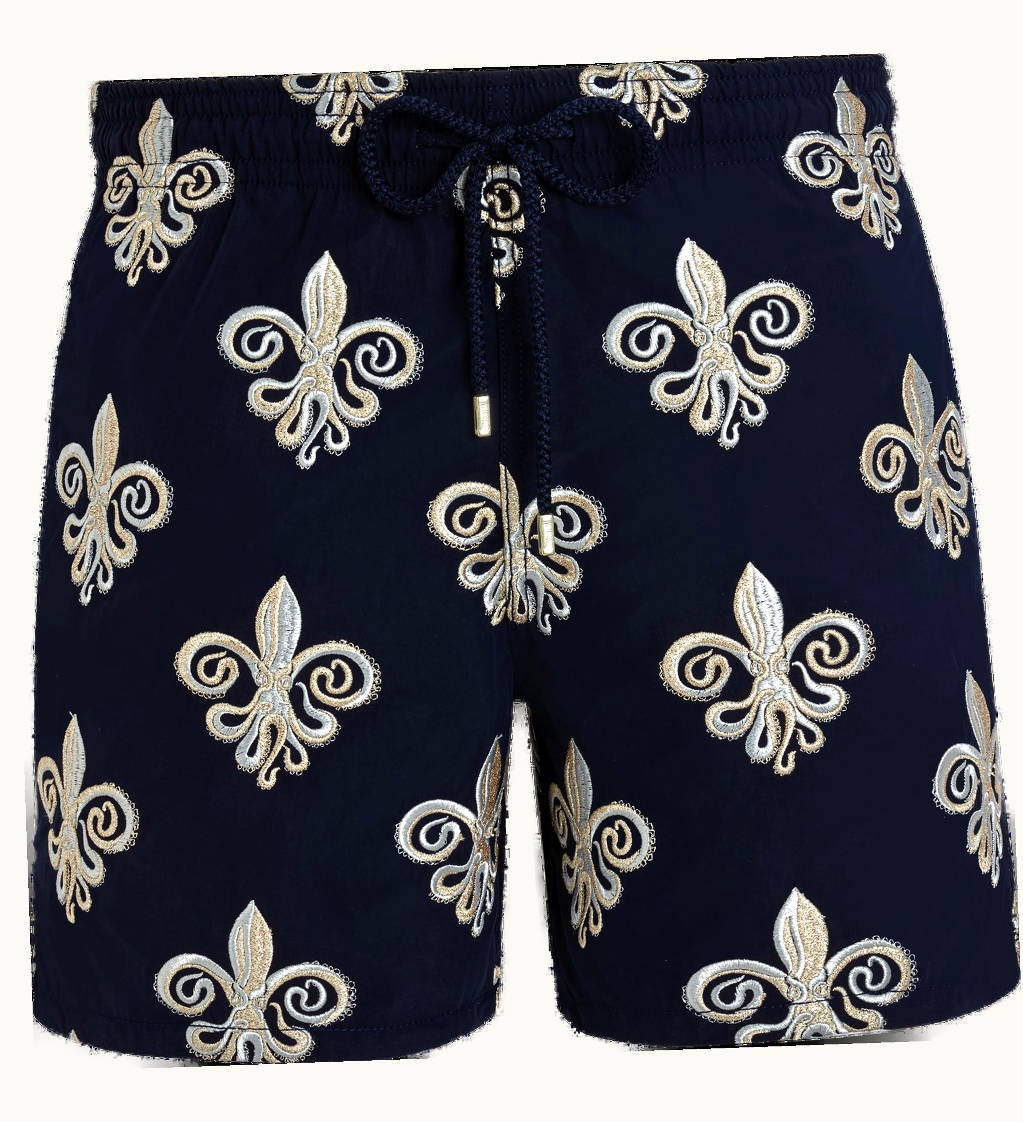 Vilebrequin Vilebrequin Men Swim Shorts Embroidered Fleur De Poulpes - Limited Edition
