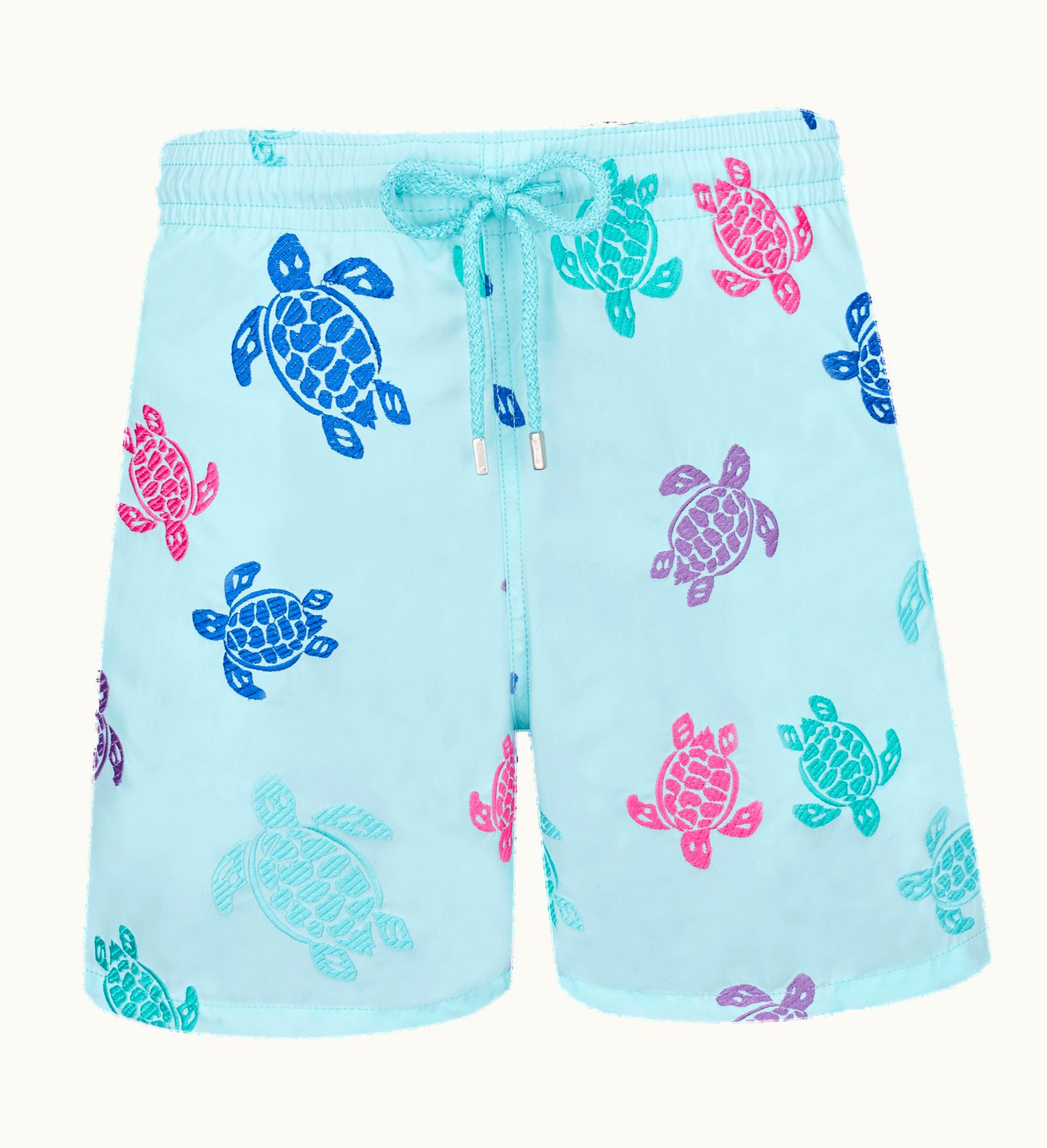 Vilebrequin Vilebrequin Men Swim Shorts Embroidered Tortue Multicolore - Limited Edition Thalassa / Blue