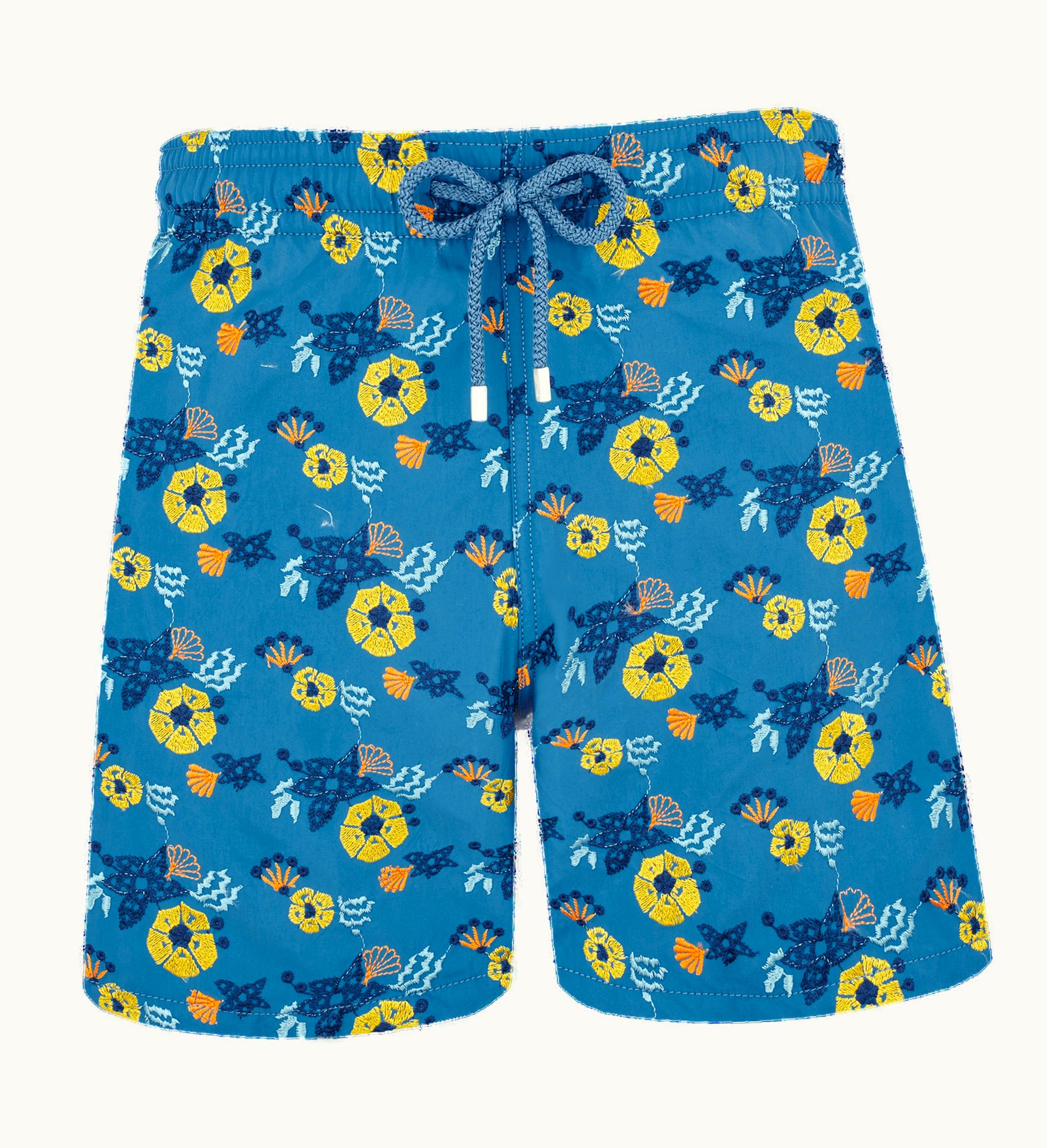 Vilebrequin Vilebrequin Men Swim Shorts Embroidered Flowers And Shells - Limited Edition Multicolor / Multi