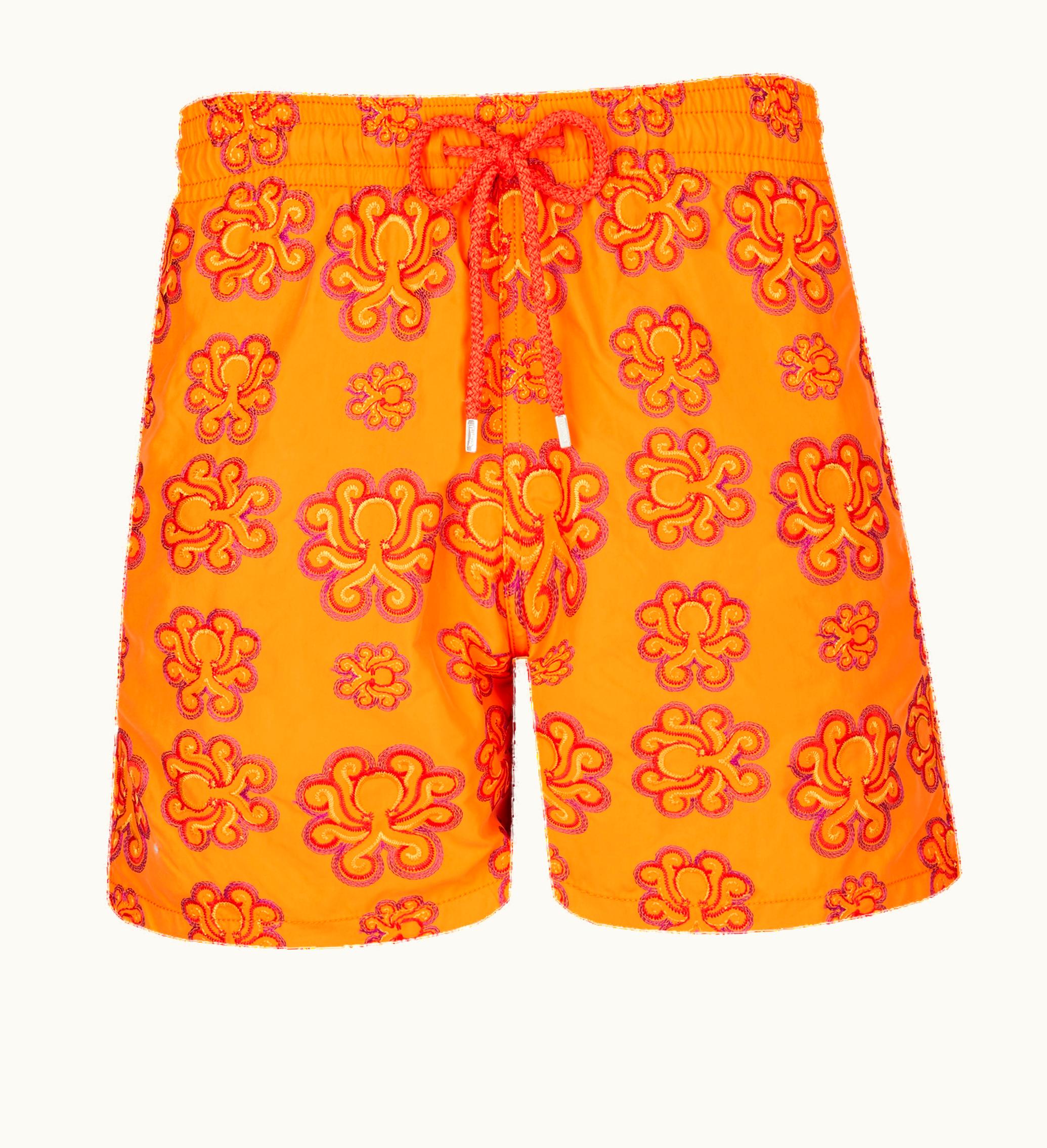 Vilebrequin Vilebrequin Men Swim Shorts Embroidered Poulpes Neon - Limited Edition
