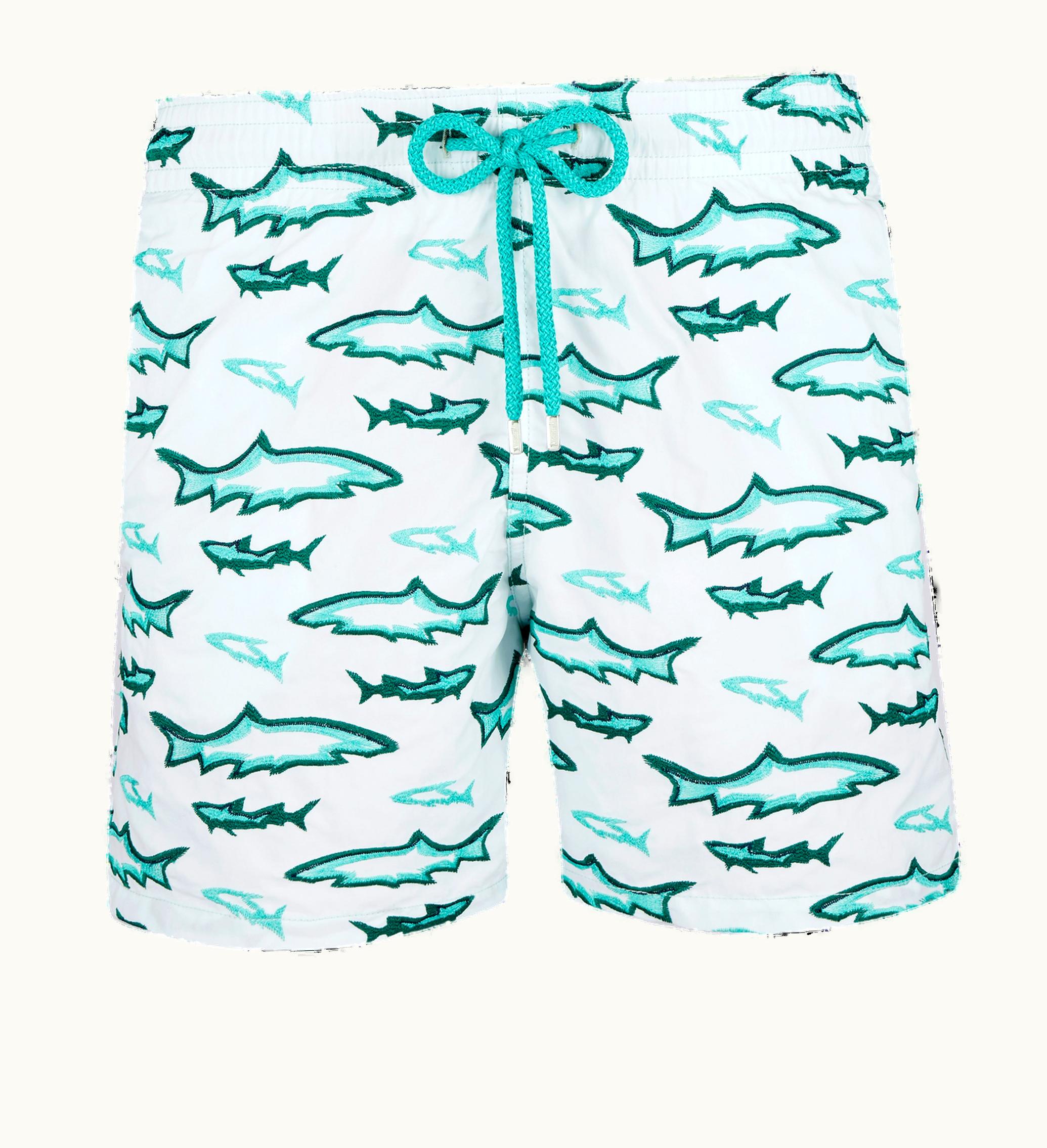 Vilebrequin Vilebrequin Men Swim Shorts Embroidered Requins 3d - Limited Edition