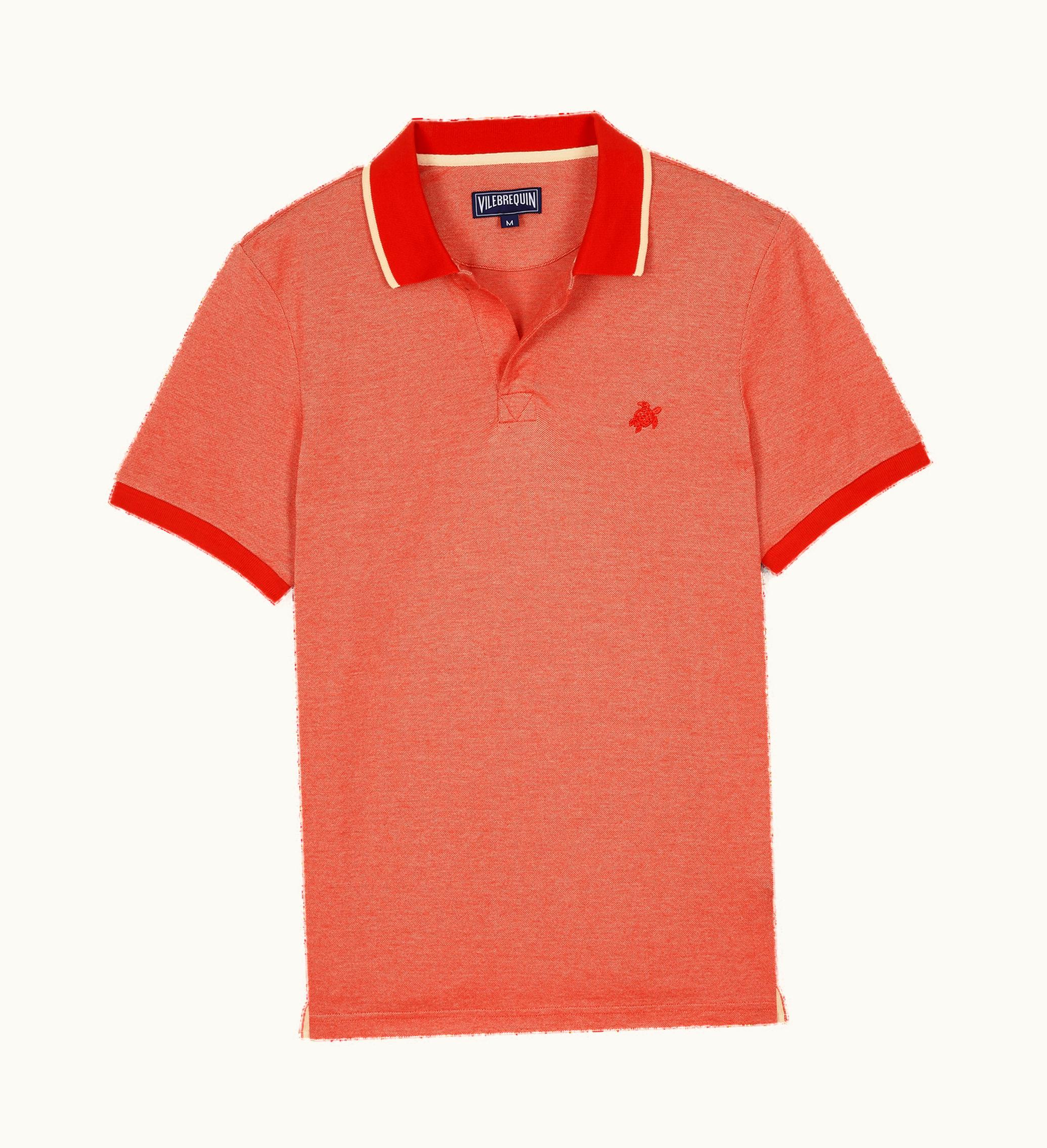 Vilebrequin Vilebrequin Men Cotton Changing Color Pique Polo Shirt Poppy Red / Red