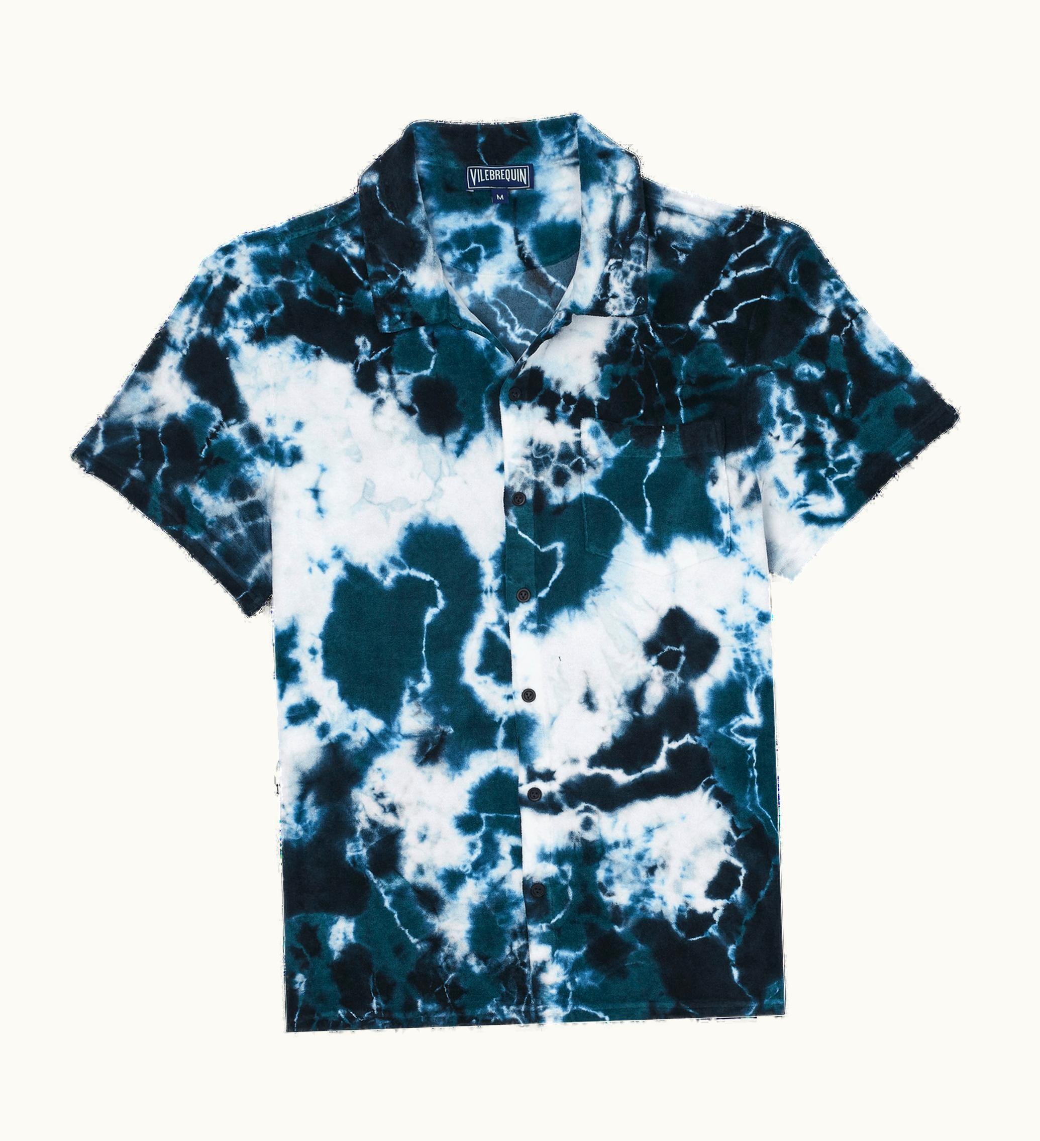 Vilebrequin Vilebrequin Unisex Terry Bowling Shirt Rough Ocean Tie & Dye