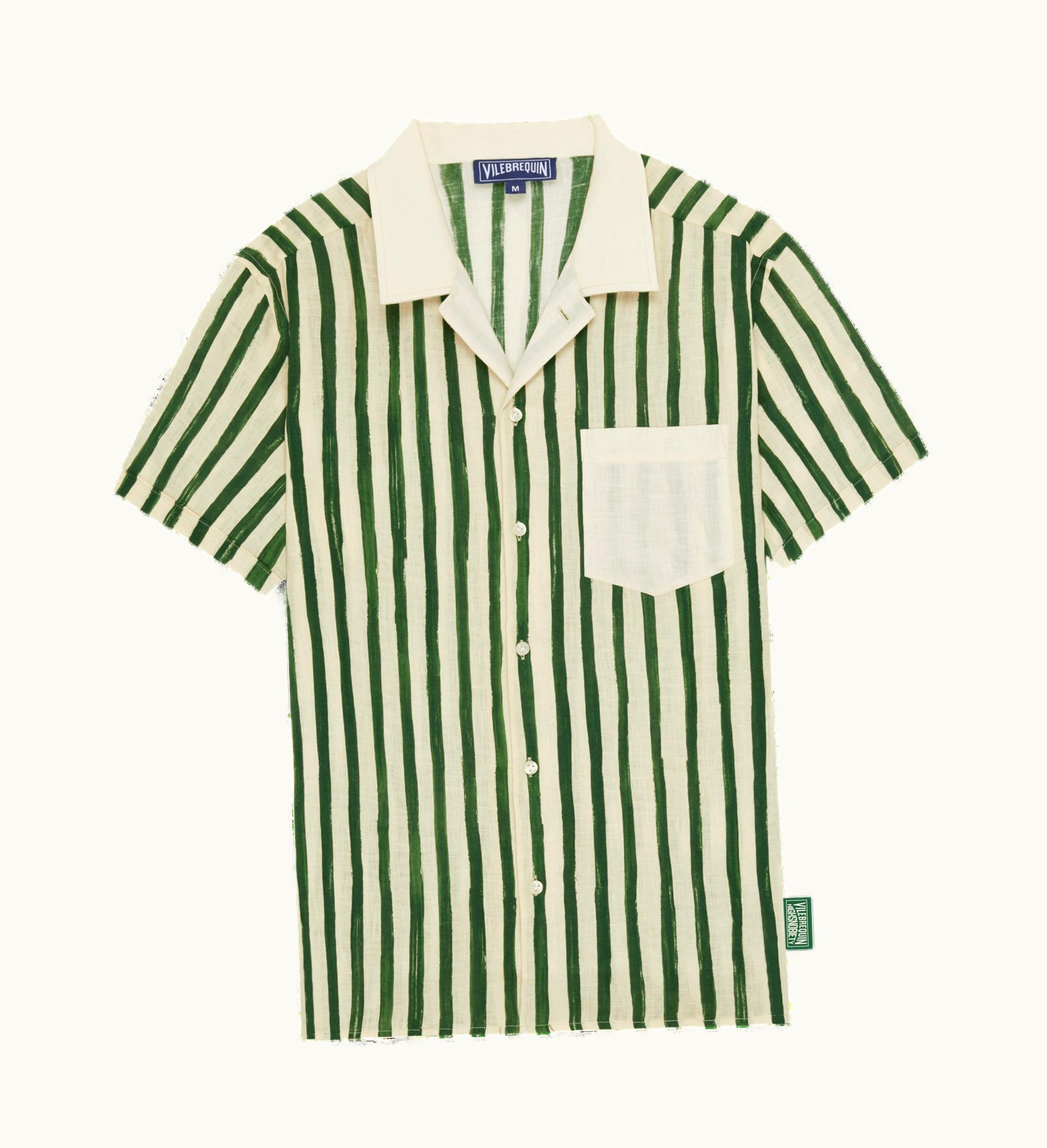Vilebrequin Men Linen Bowling Shirt Hs Stripes - Vilebrequin X Highsnobiety