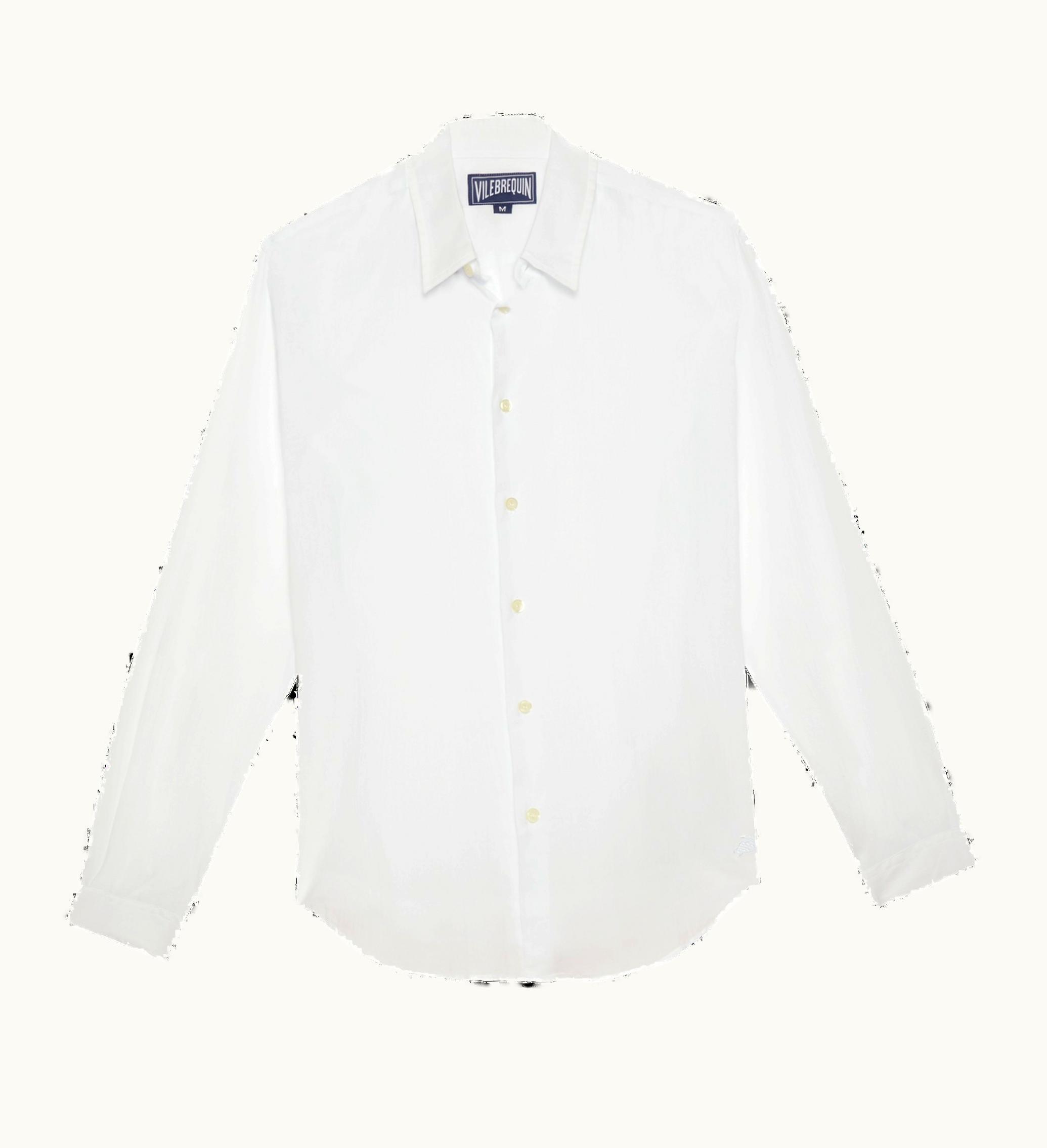Vilebrequin Vilebrequin Unisex Cotton Voile Lightweight Shirt Solid White / White