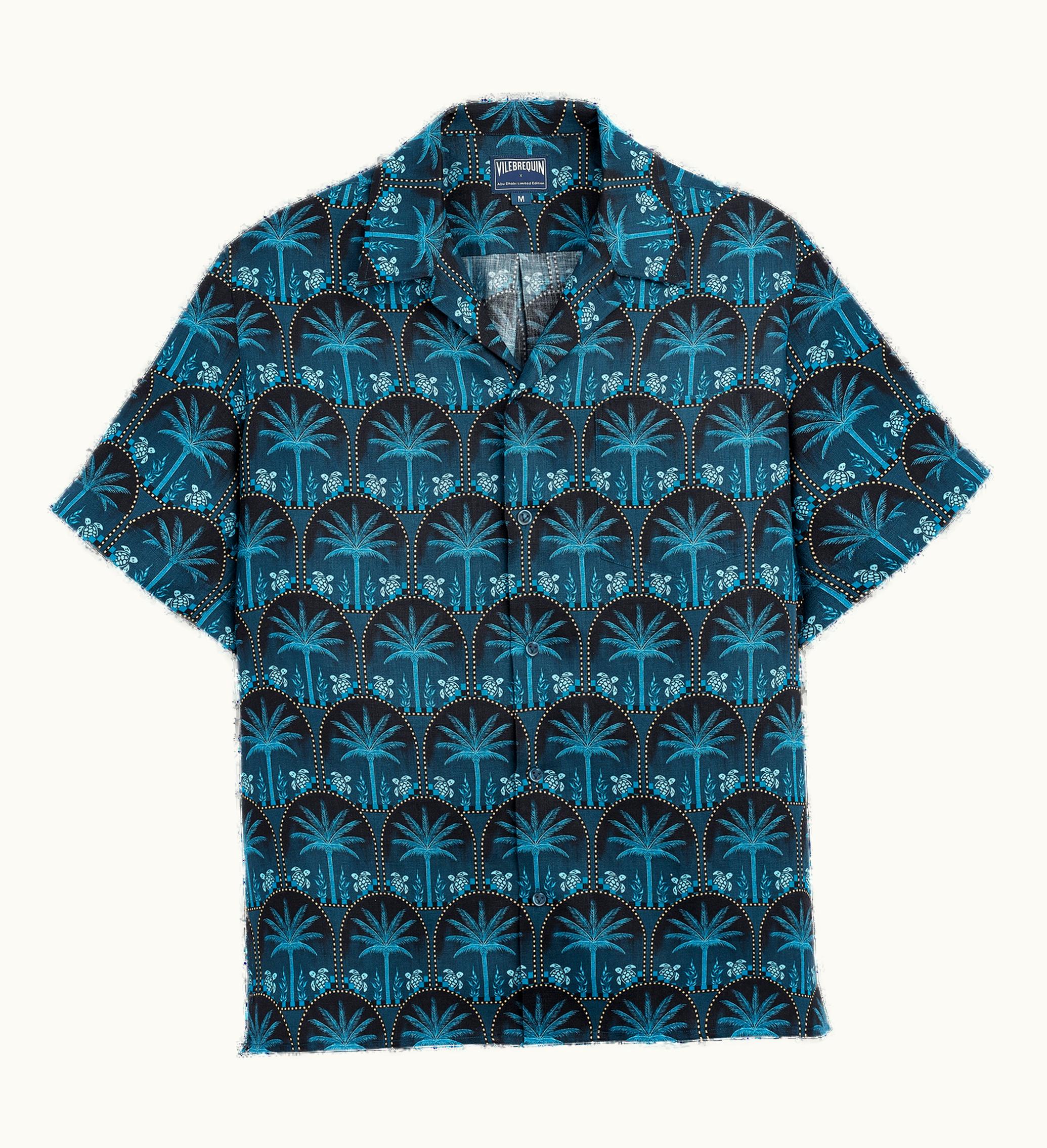 Vilebrequin Men Linen Bowling Shirt - Vilebrequin X Abu Dhabi