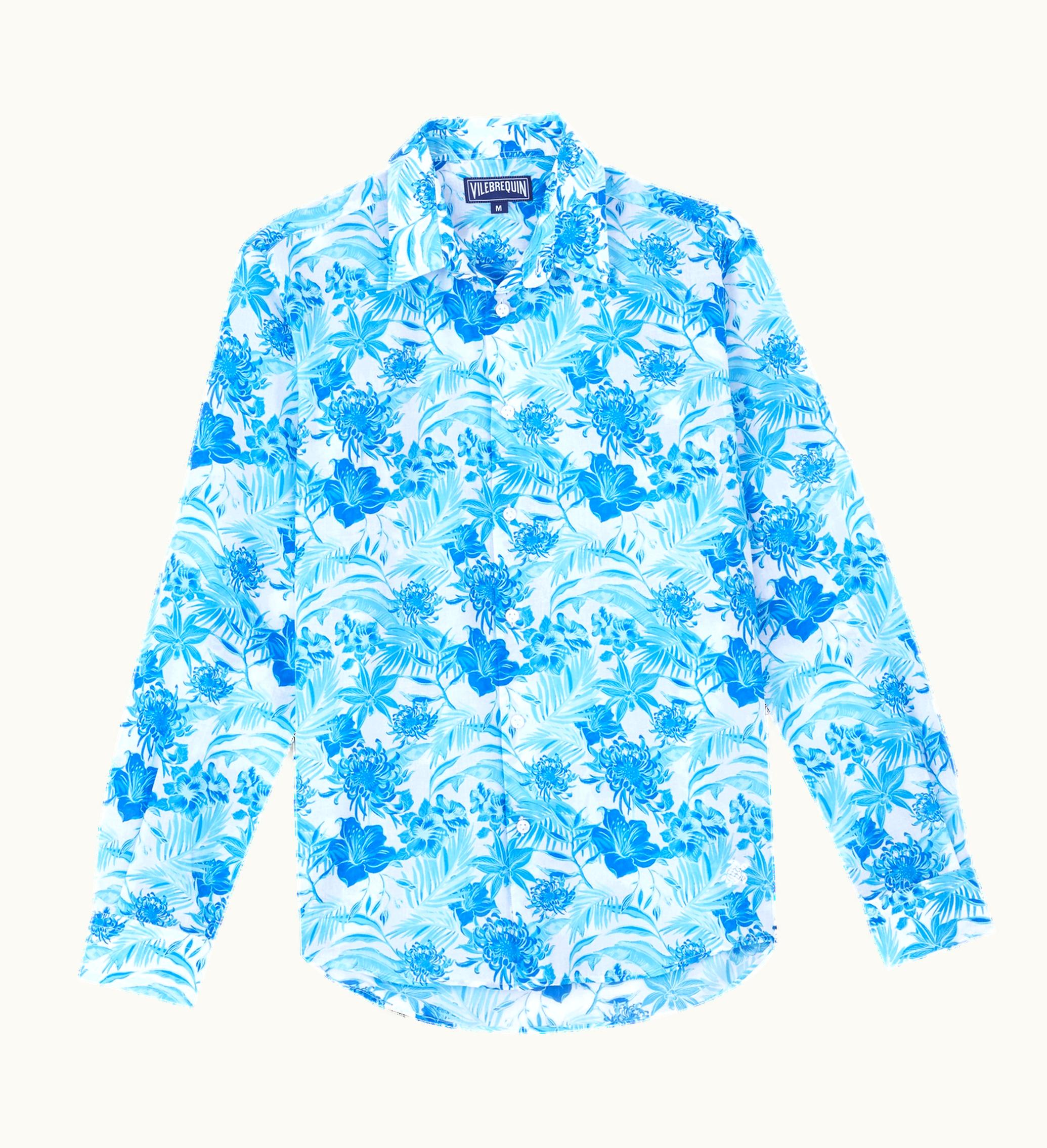 Vilebrequin Vilebrequin Unisex Cotton Voile Lightweight Shirt Tahiti Flowers