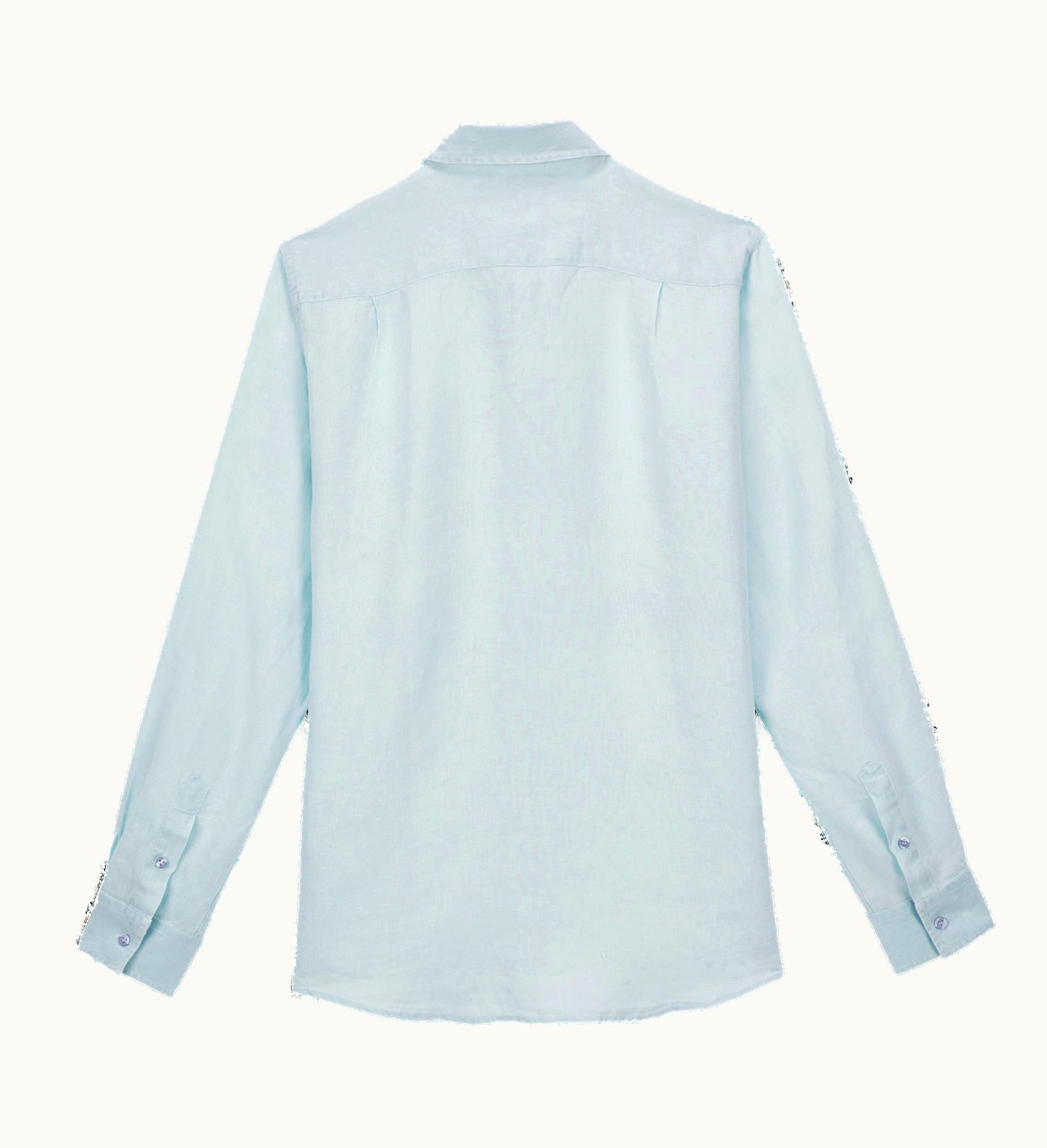 Vilebrequin Vilebrequin Men Linen Shirt Mineral Dye Thalassa / Blue