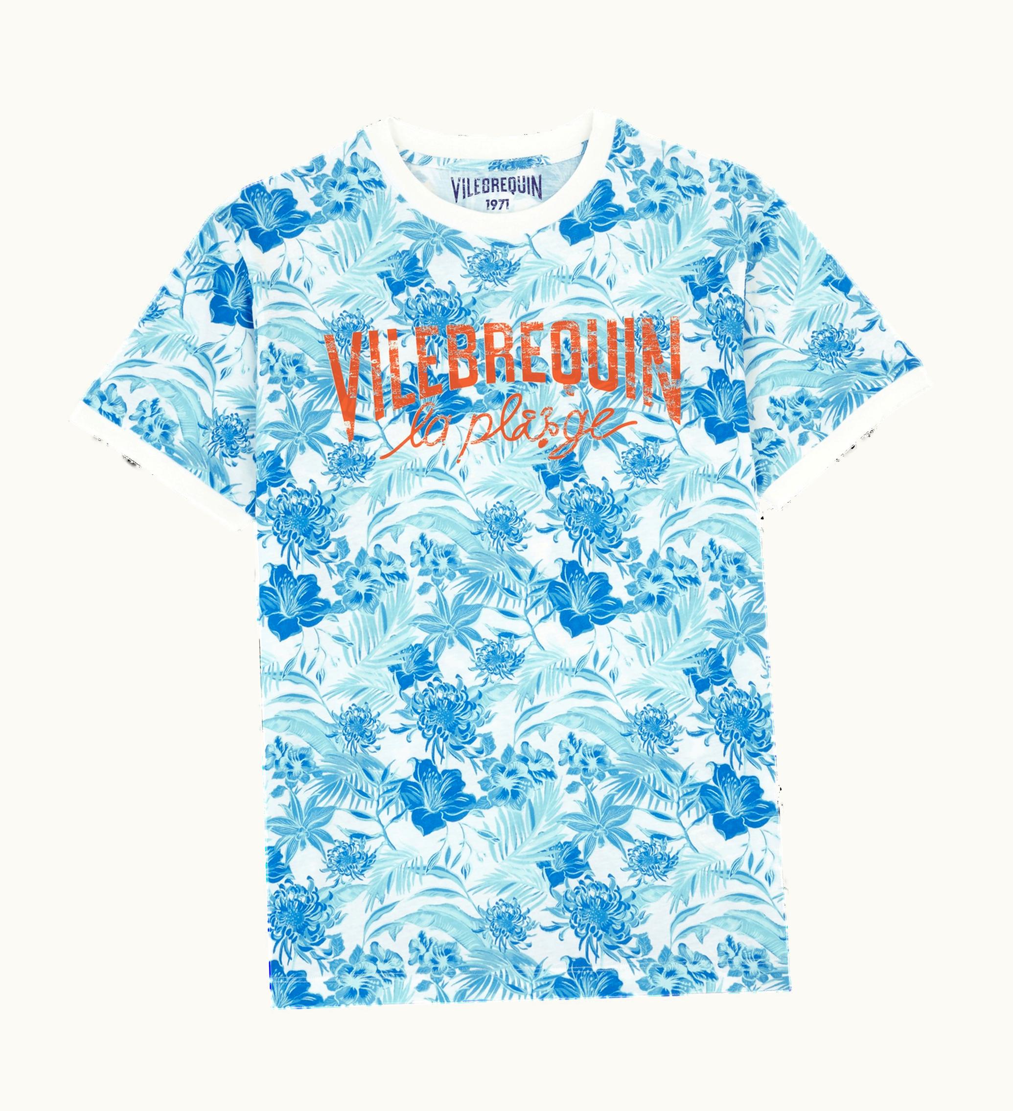 Vilebrequin Vilebrequin Men Cotton T-Shirt Tahiti Flowers