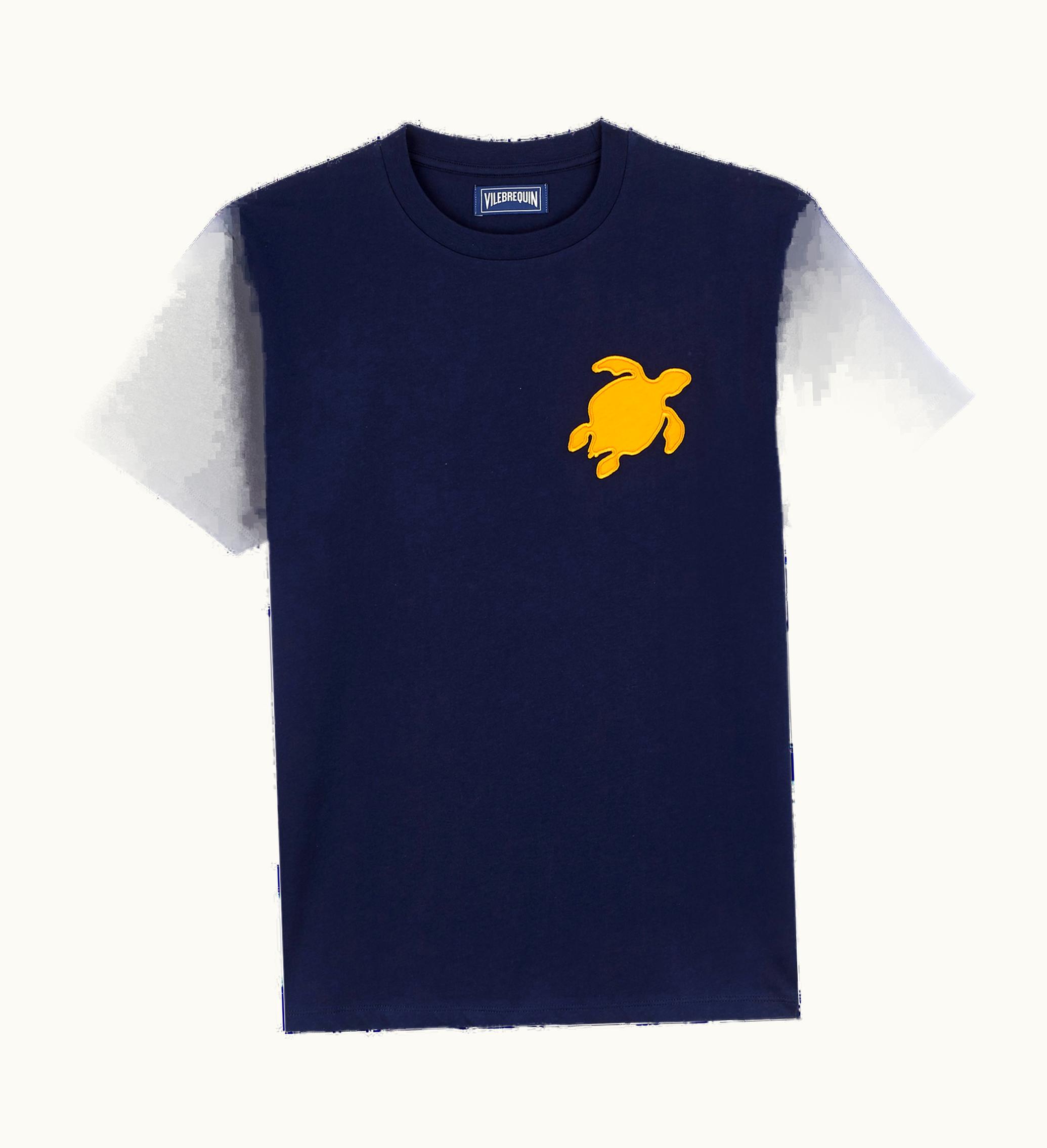 Vilebrequin Vilebrequin Men Cotton T-Shirt Turtle Patch Navy / Blue