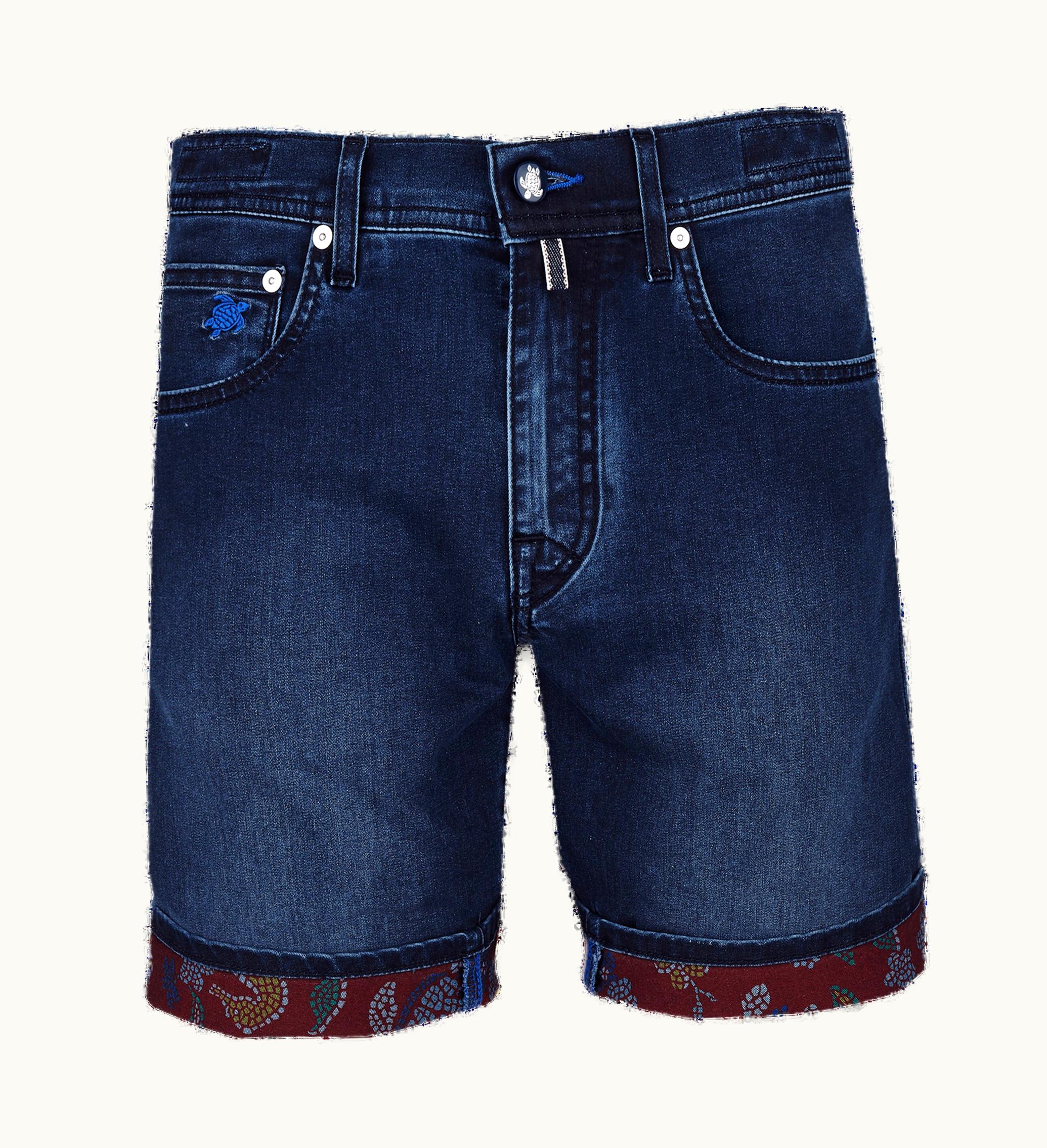 Vilebrequin Vilebrequin Men 5-Pockets Denim Bermuda Shorts Mosaïque