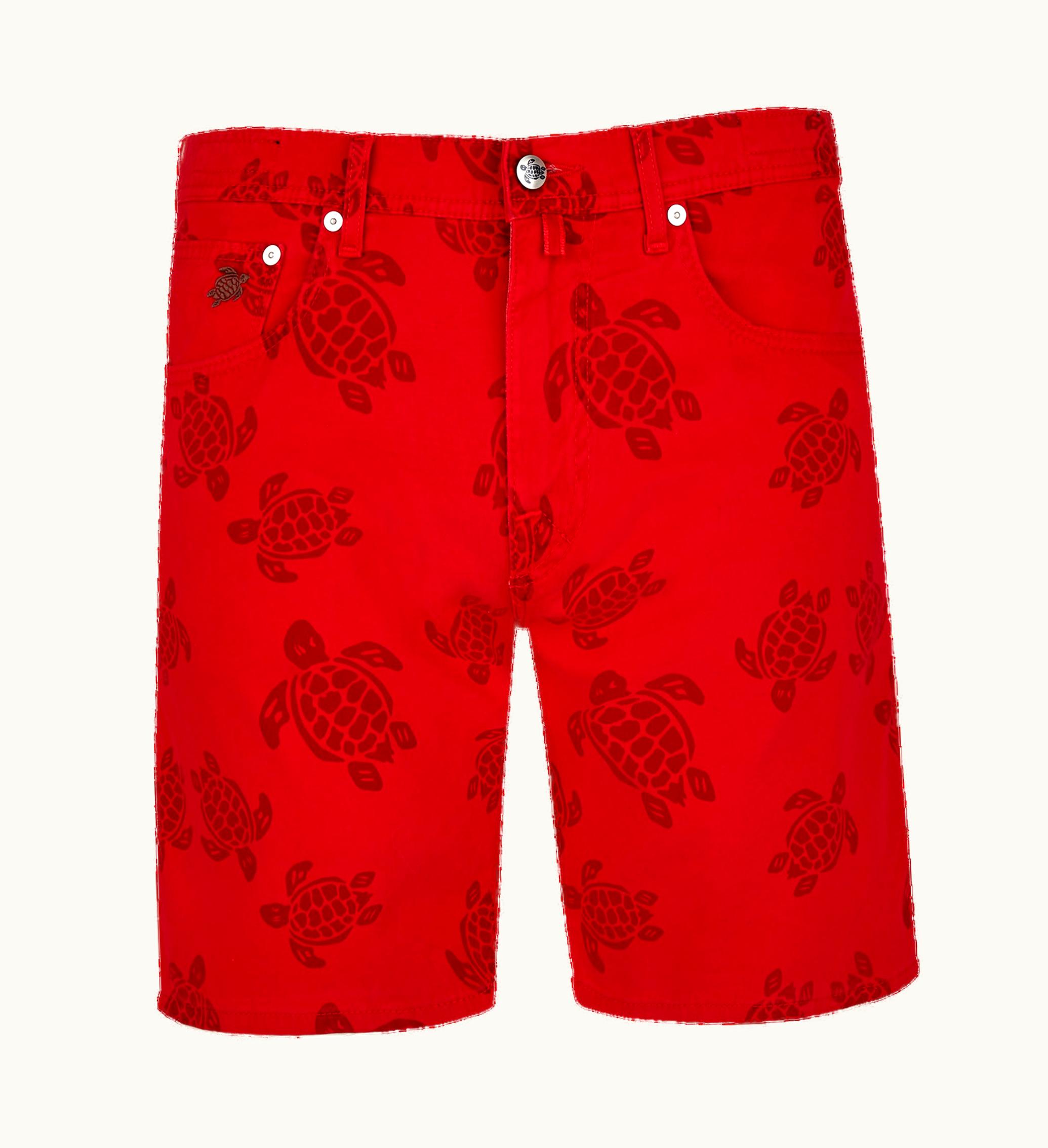 Vilebrequin Vilebrequin Men 5-Pockets Bermuda Shorts Resin Print Ronde Des Tortues