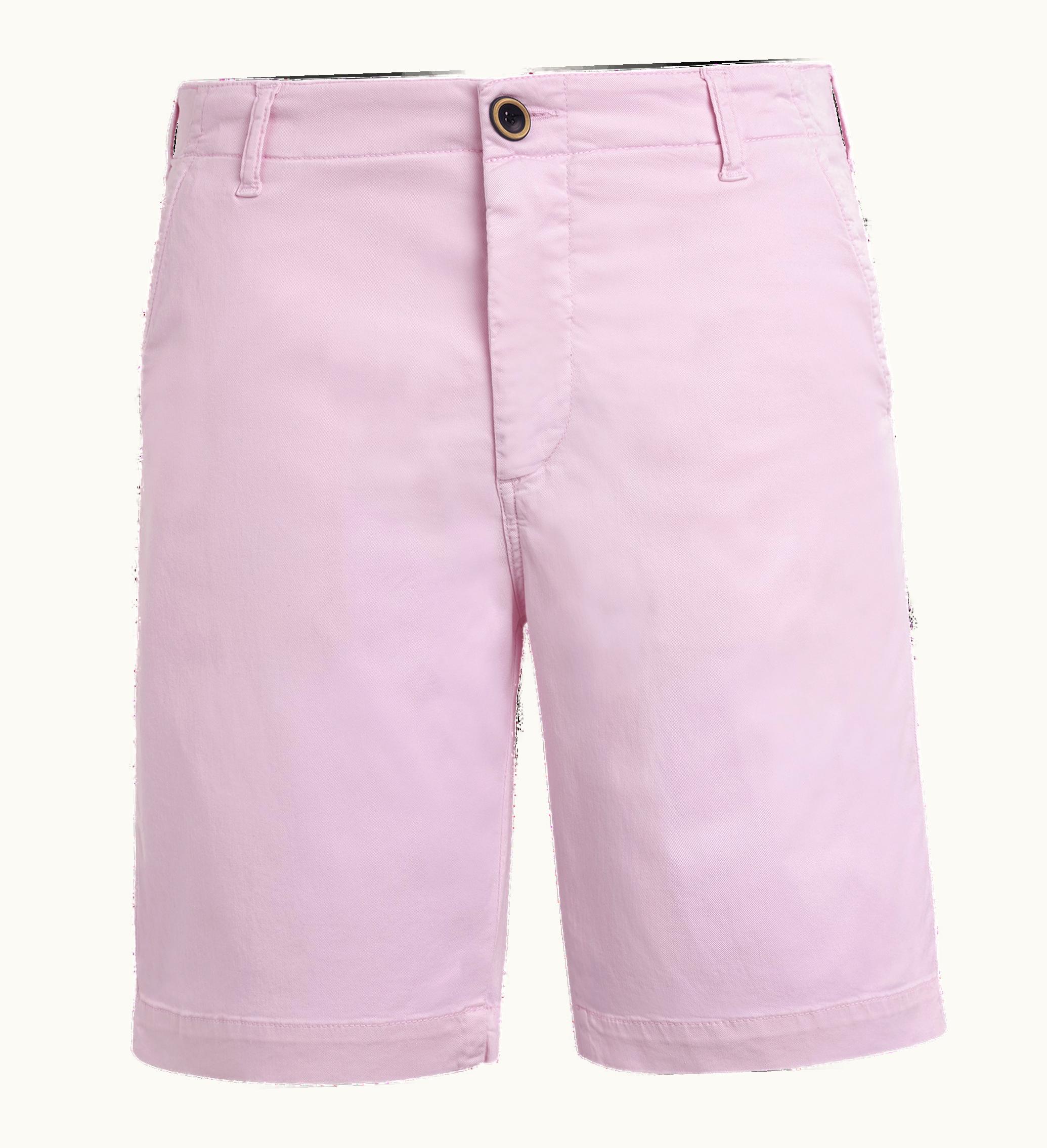 Vilebrequin Vilebrequin Men Tencel Cotton Bermuda Shorts Solid Tea Pink / Pink