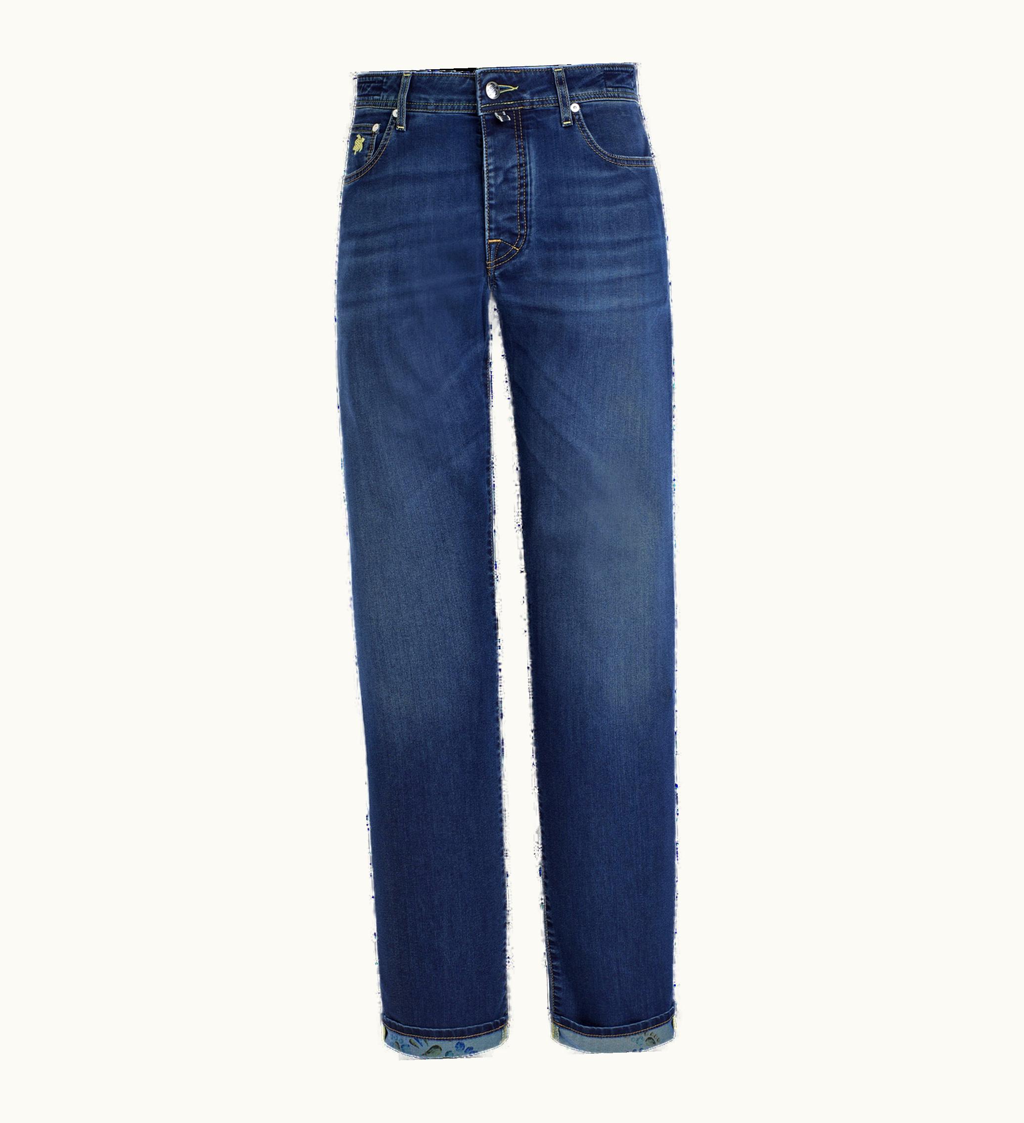 Vilebrequin Vilebrequin Men 5-Pockets Denim Pants Vendôme Turtles