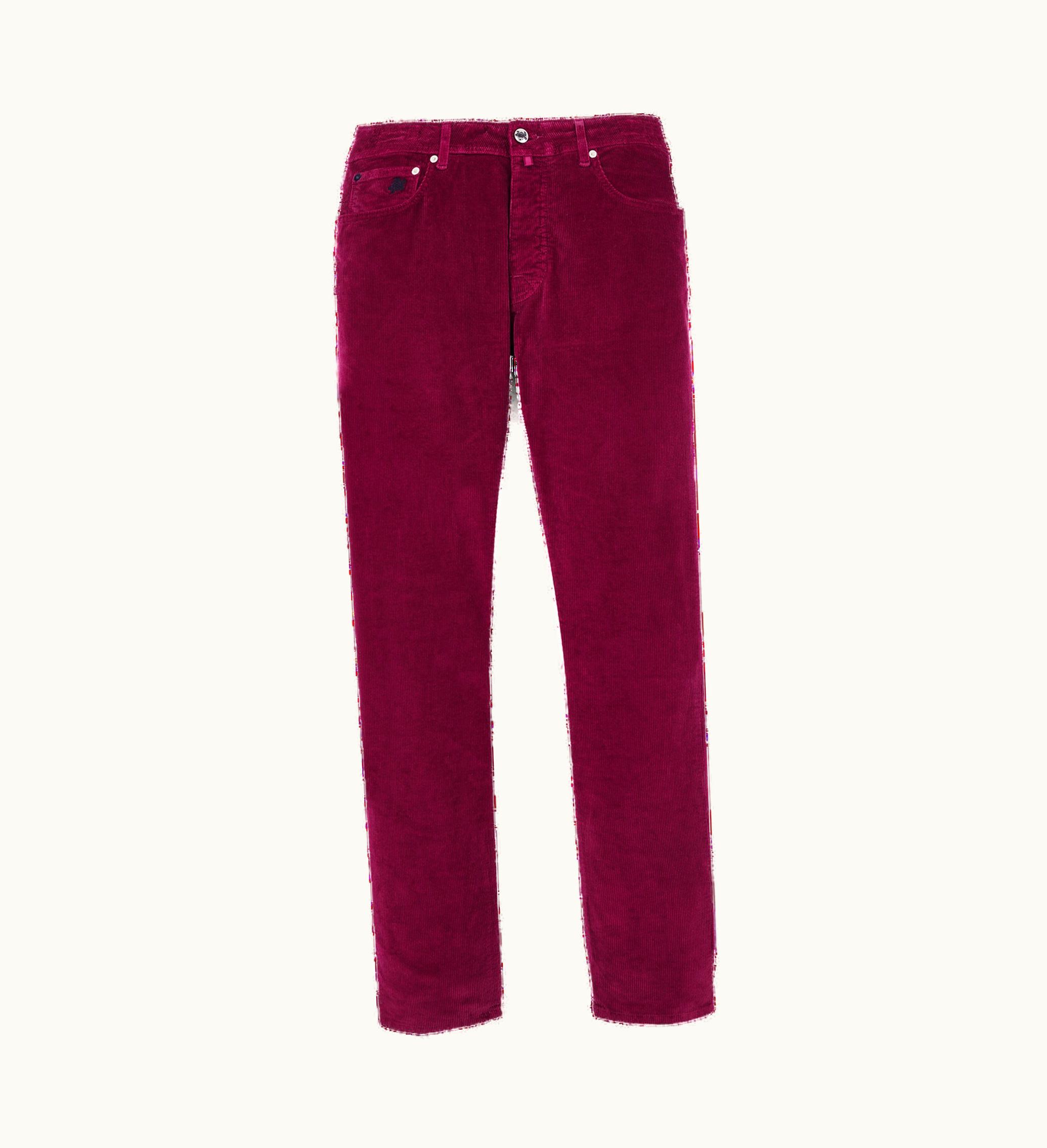 Vilebrequin Vilebrequin Men 5-Pockets Corduroy Pants 1500 Lines Crimson Purple / Red