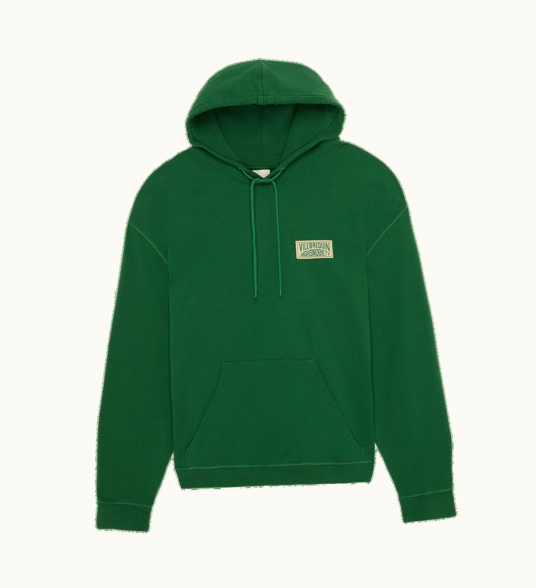 Vilebrequin Men Cotton Hoodie Sweatshirt Solid - Vilebrequin X Highsnobiety Garden / Green