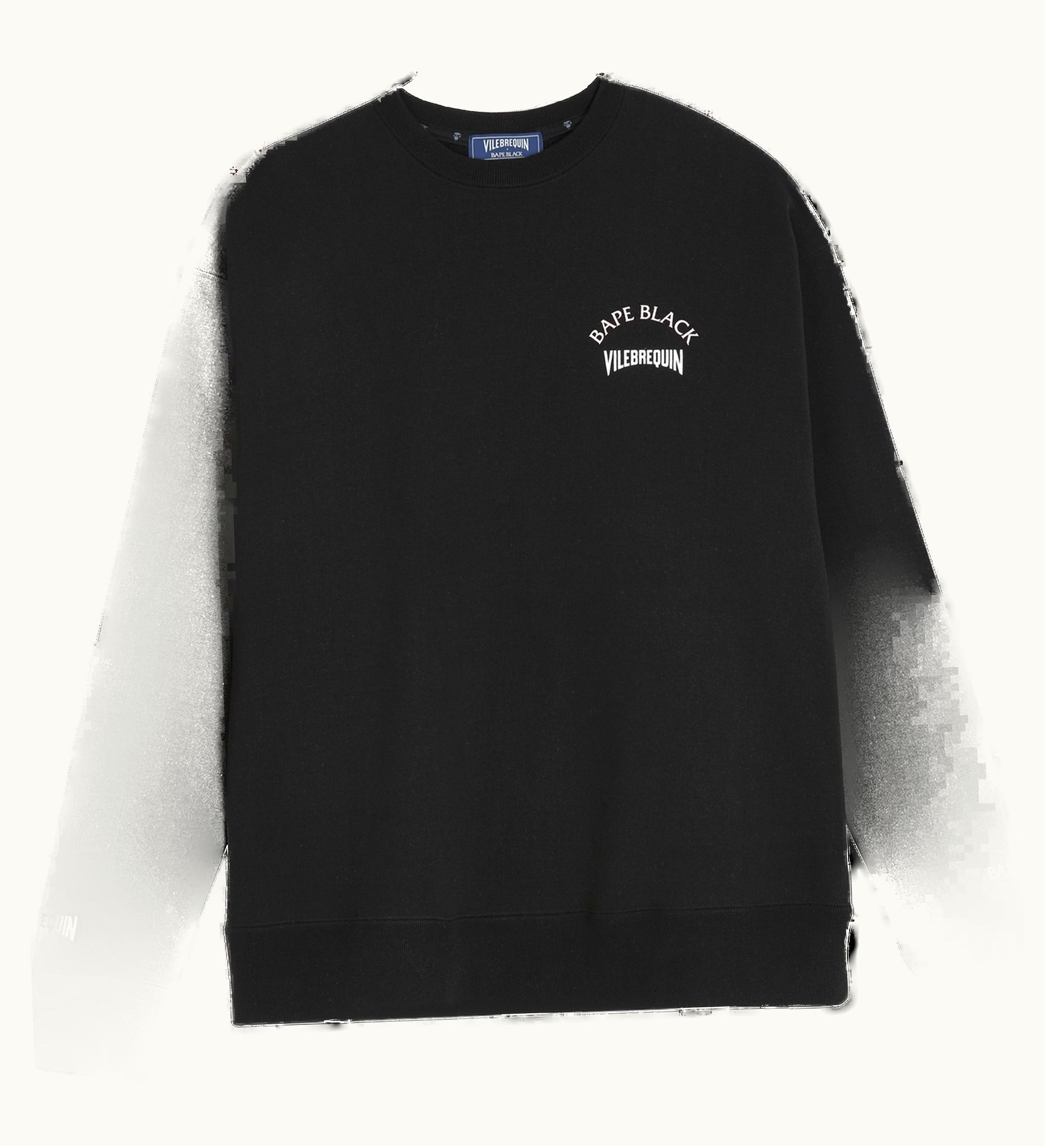 Vilebrequin Men Cotton Crewneck Sweatshirt Turtles Printed - Vilebrequin X Bape® Black