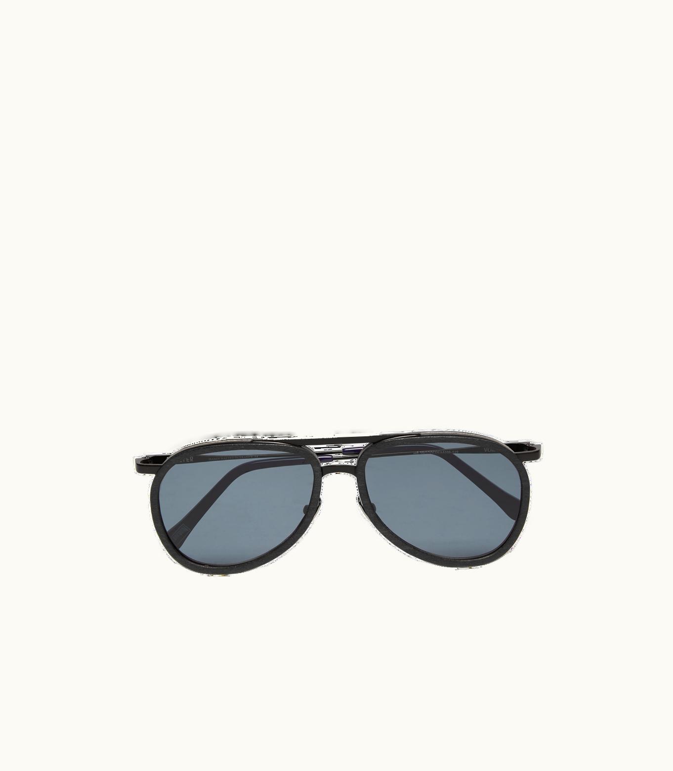 Vilebrequin Vilebrequin Unisex Wood Sunglasses Solid - Vbq X Shelter Black / Black