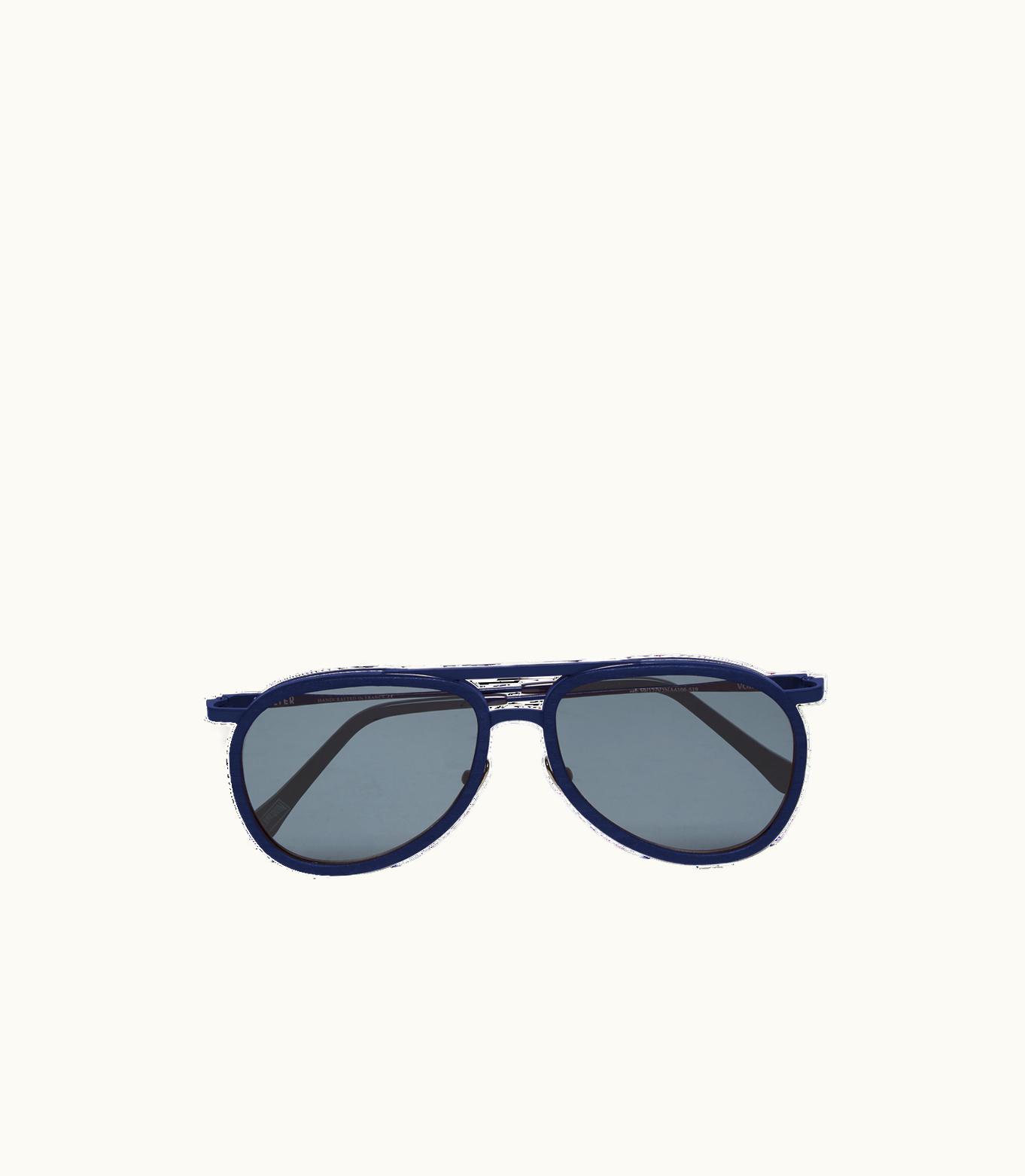 Vilebrequin Vilebrequin Unisex Wood Sunglasses Solid - Vbq X Shelter Midnight / Blue