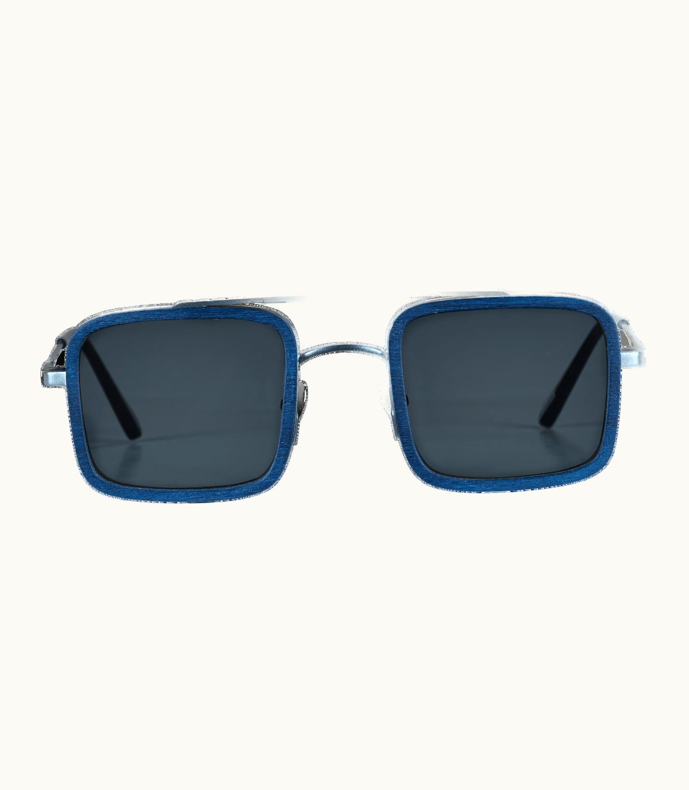 Vilebrequin Vilebrequin White Tulipwood Men Sunglasses - Vbq X Shelter Navy / Blue