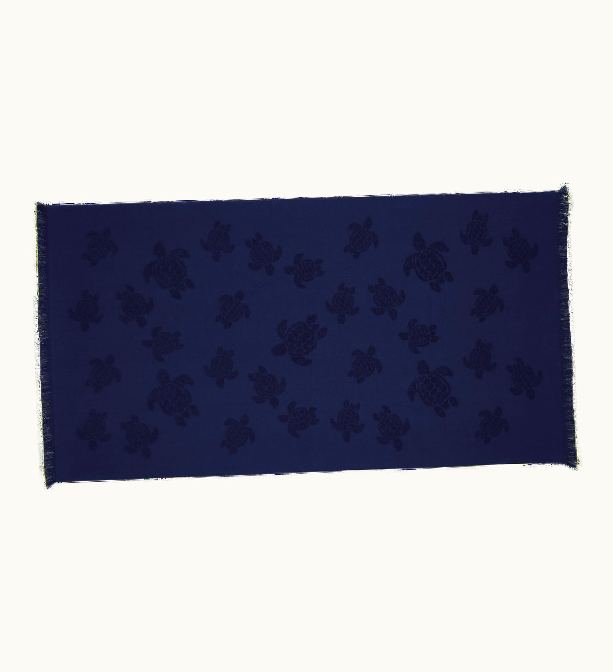 Vilebrequin Vilebrequin Beach Towel In Organic Cotton Turtles Jacquard