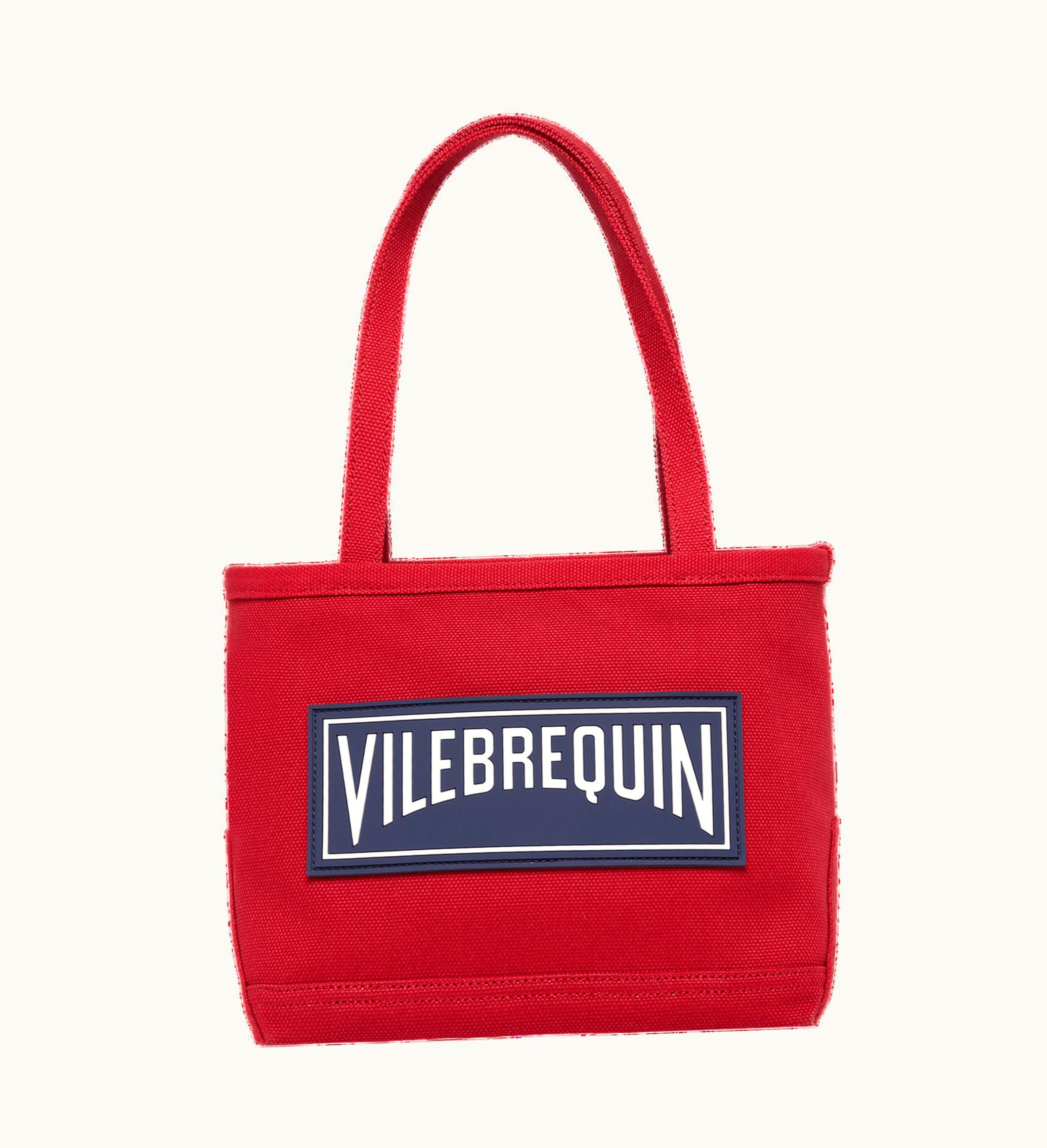 Vilebrequin Vilebrequin Canvas Marine Unisex Beach Bag Poppy Red / Red