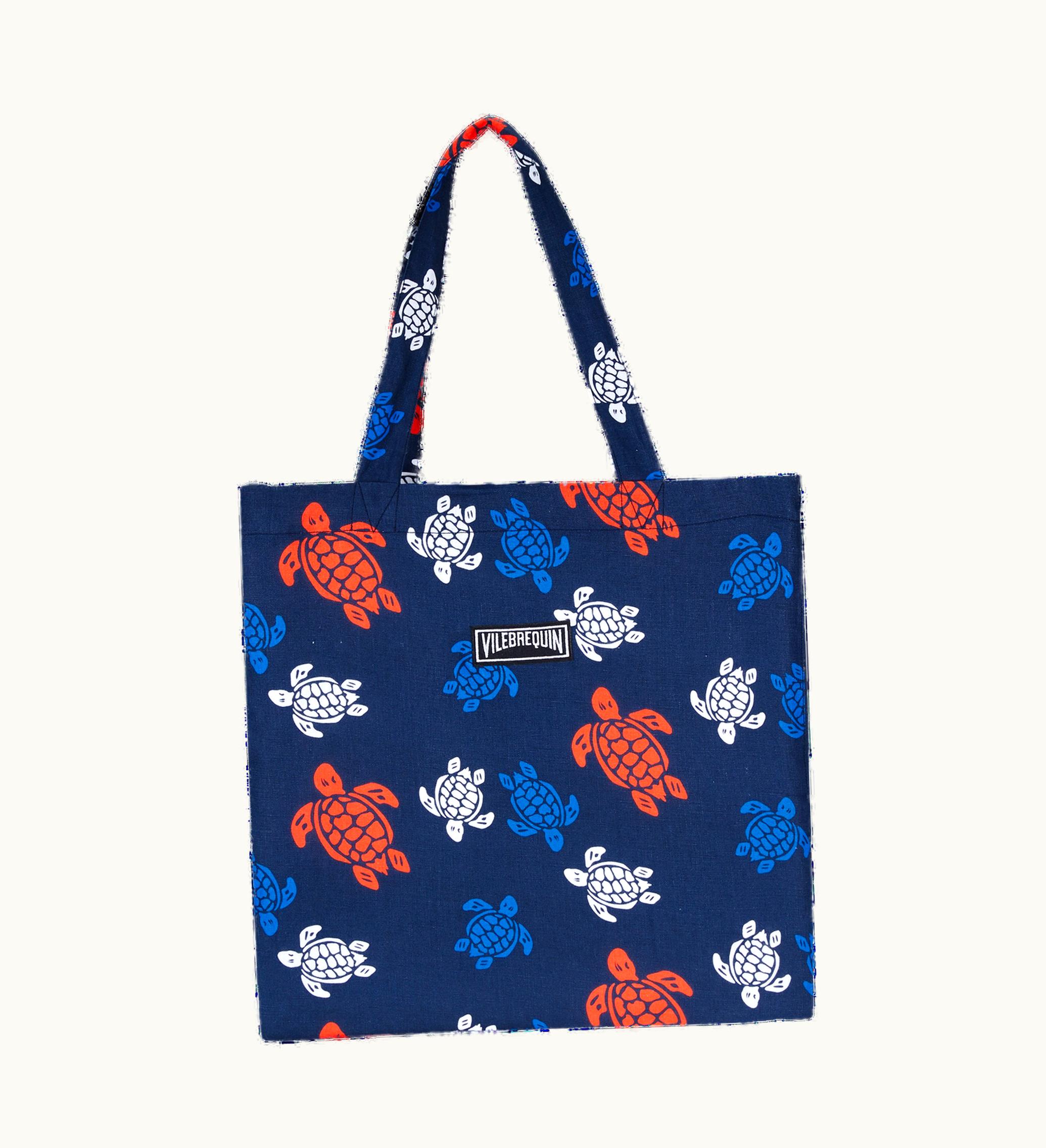 Vilebrequin Vilebrequin Unisex Linen Beach Bag Tortues Multicolores