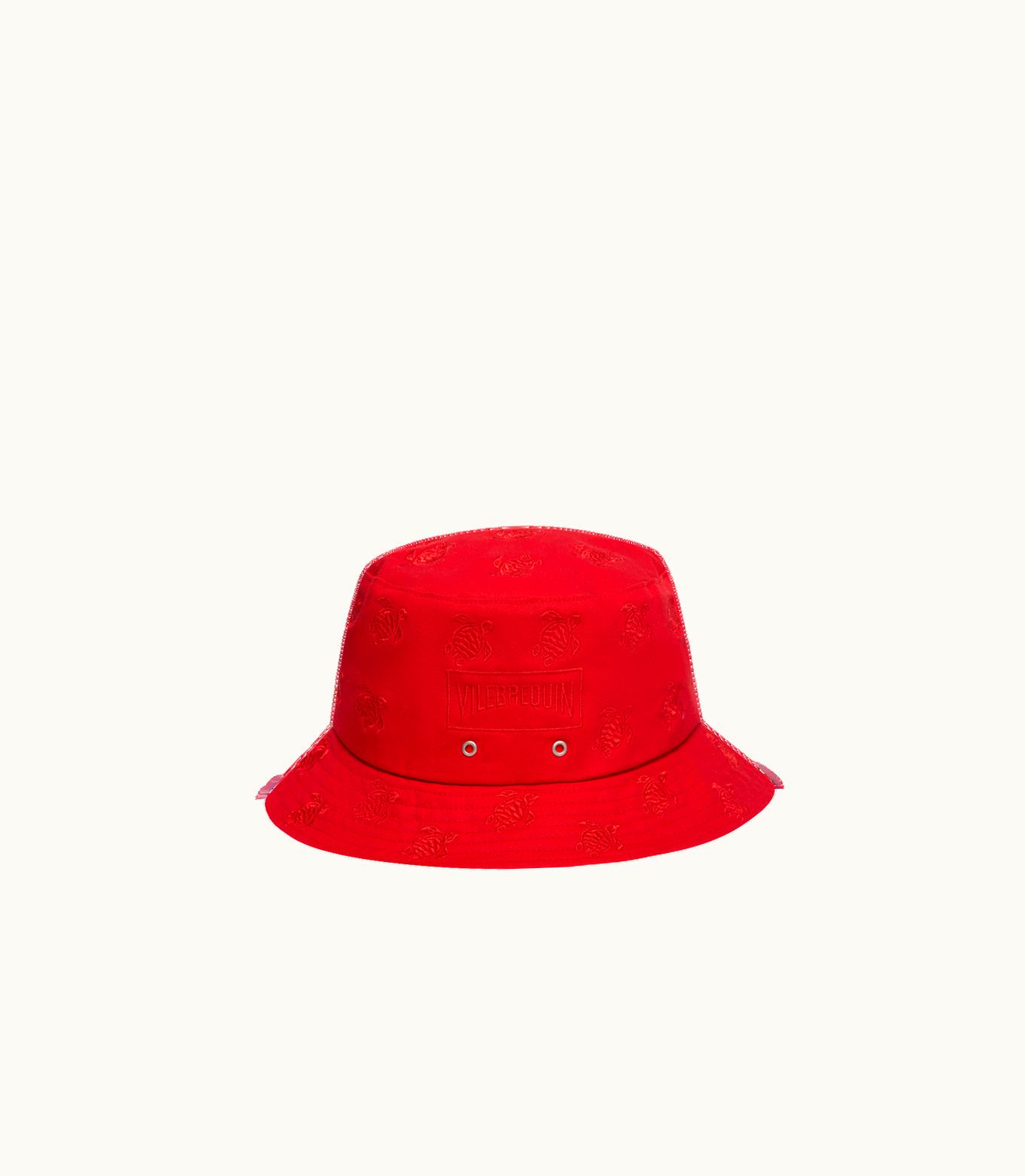 Vilebrequin Vilebrequin Embroidered Bucket Hat Turtles All Over Moulin Rouge / Red