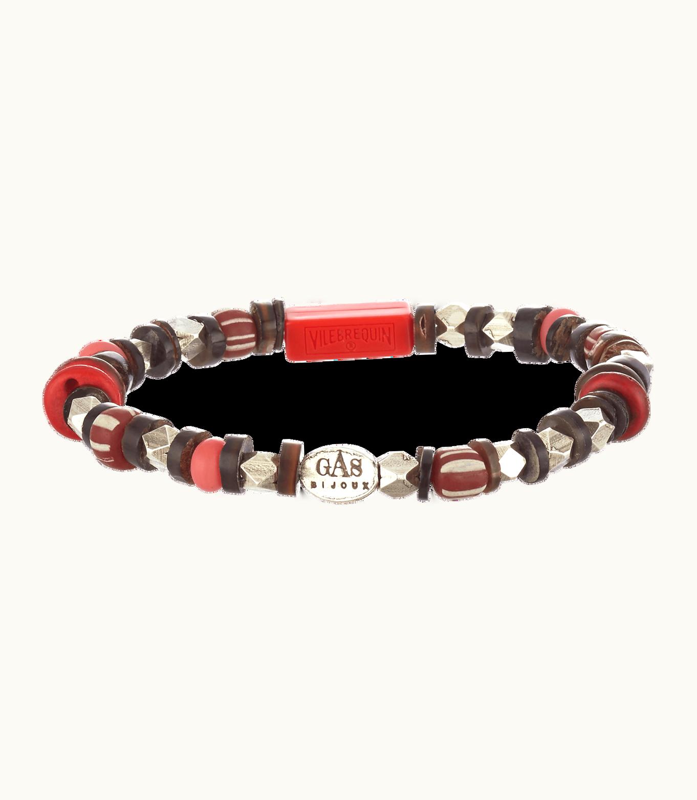Vilebrequin Unisex Elastic Bracelet Leon- Vilebrequin X Gas Bijoux Poppy Red / Red