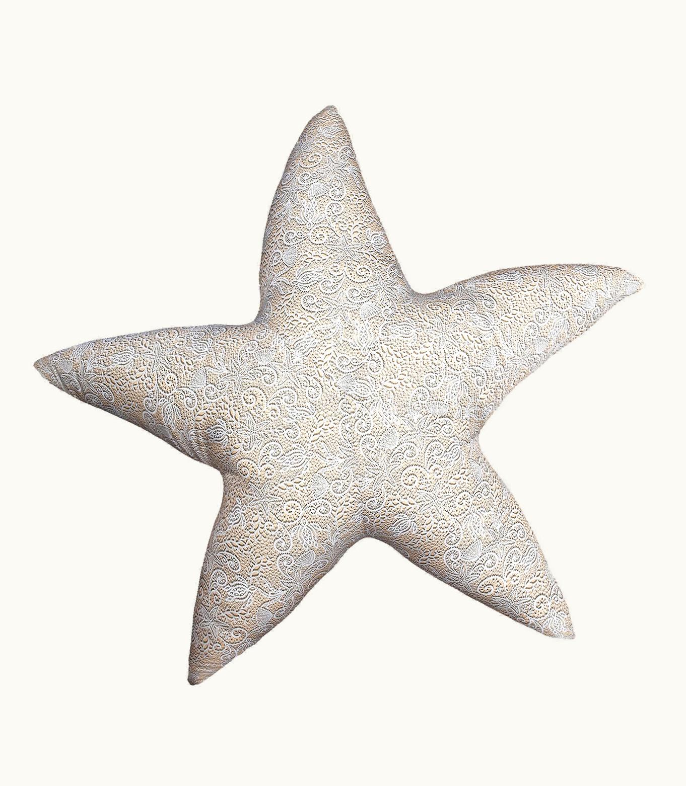 Vilebrequin Vilebrequin Beige Starfish Cushion Broderies Anglaises - Vbq X Mx Home