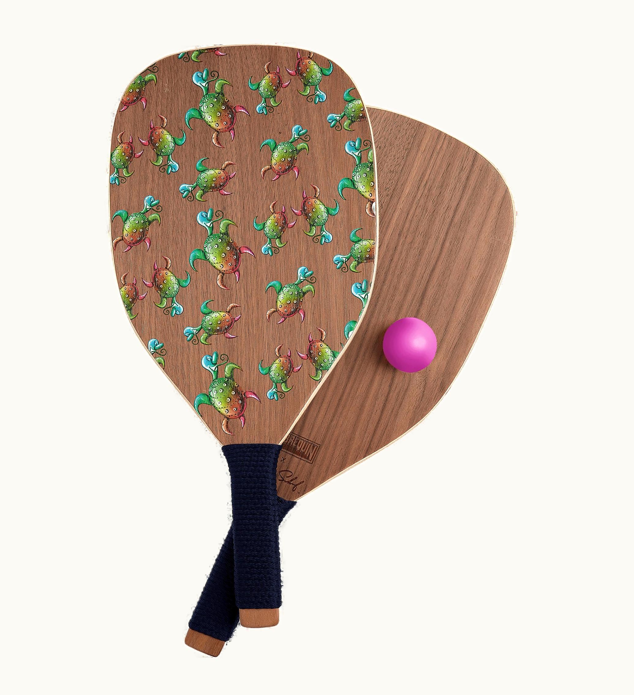 Vilebrequin Wooden Beach Paddles Tortues Rainbow Multicolor - Vilebrequin X Kenny Scharf