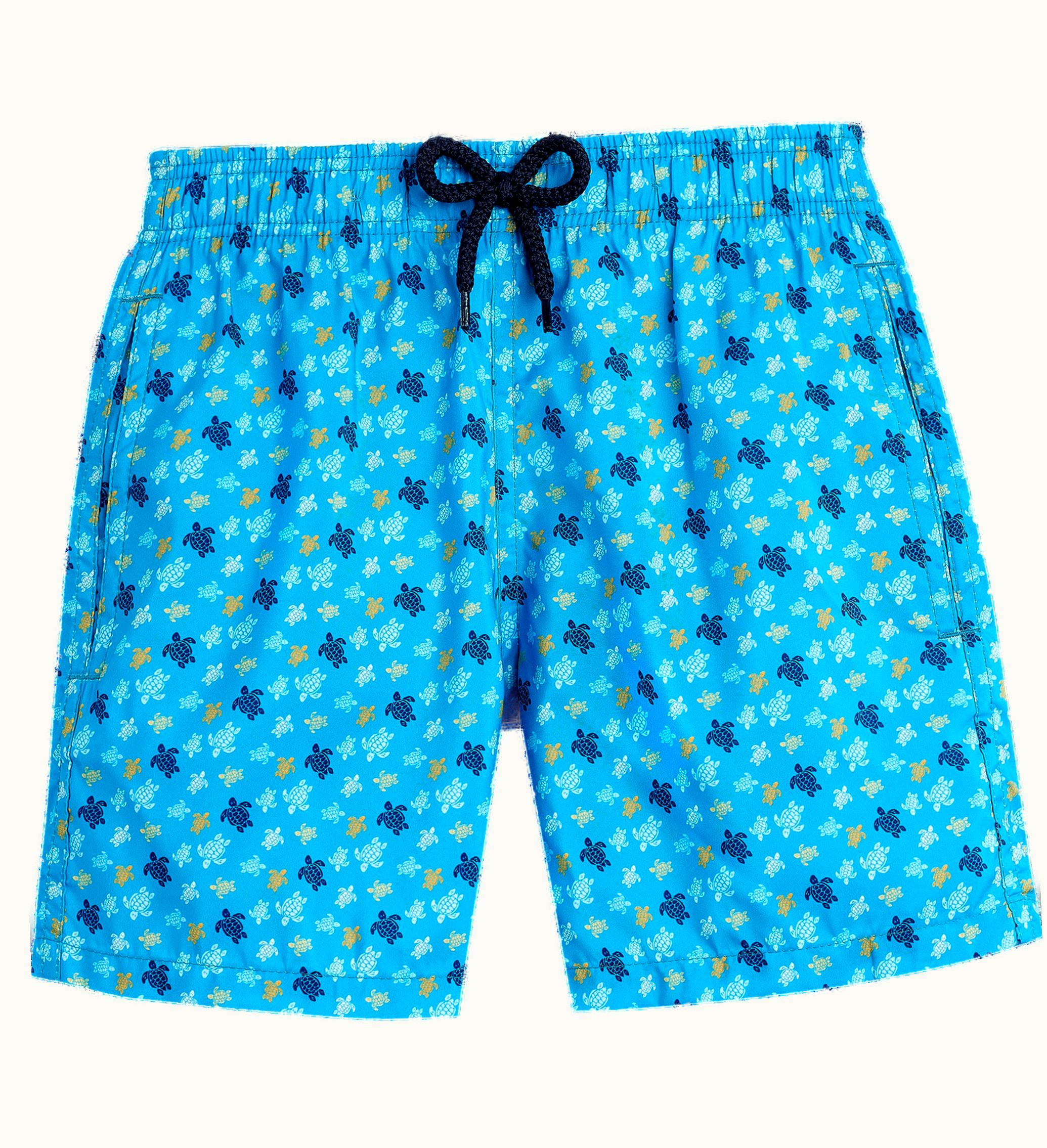 Vilebrequin Vilebrequin Boys Ultra-Light And Packable Swim Shorts Micro Ronde Des Tortues Rainbow