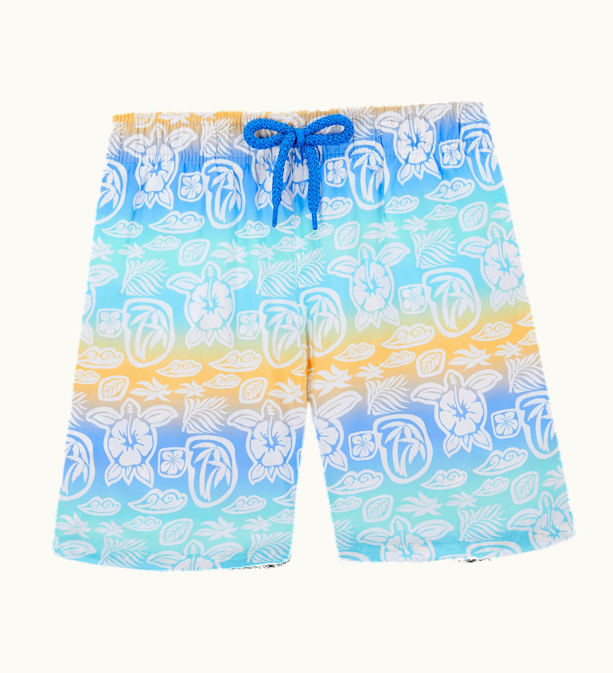 Vilebrequin Vilebrequin Boys Ultra-Light And Packable Swim Shorts Tahiti Turtles