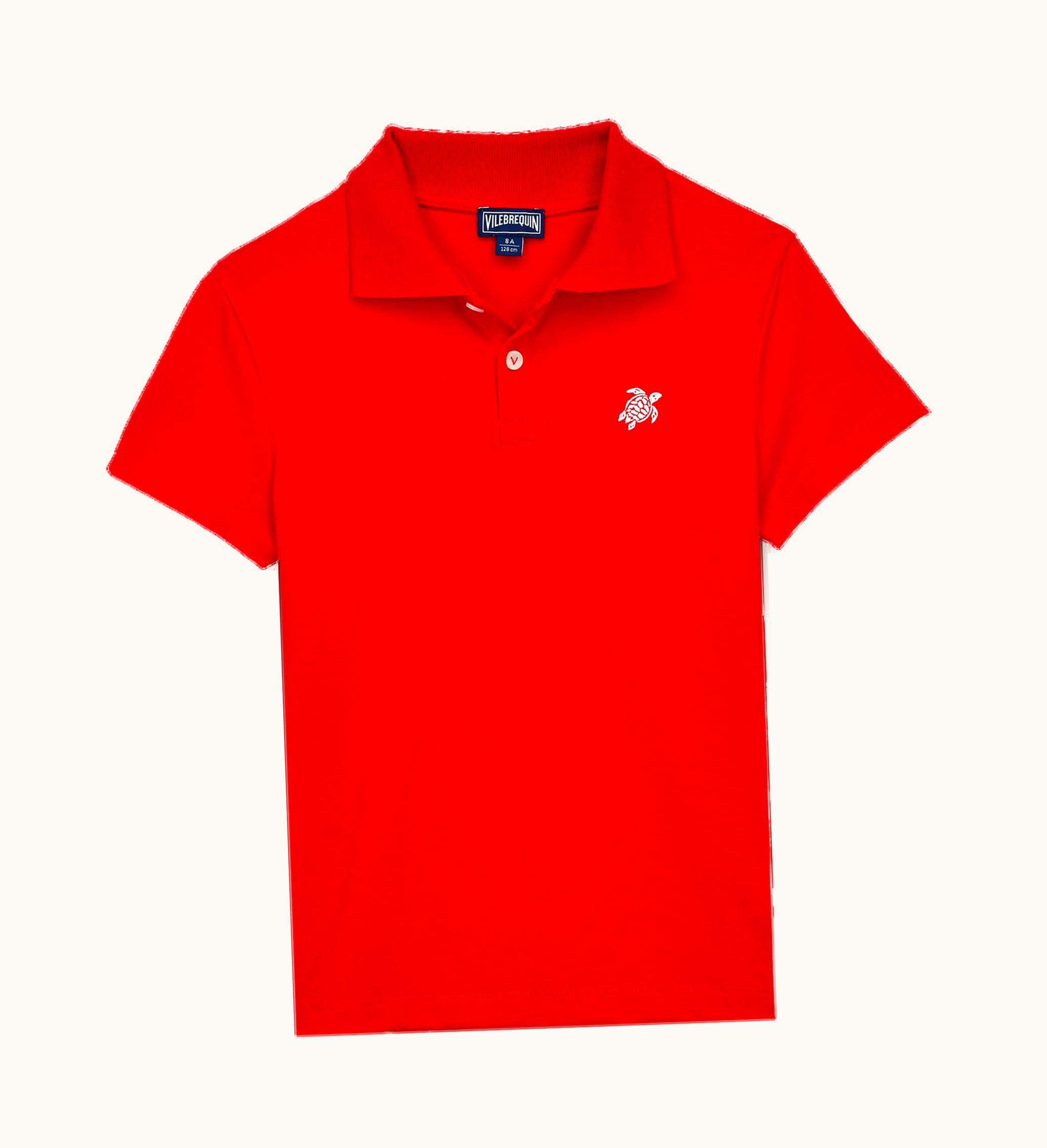 Vilebrequin Vilebrequin Boys Tencel Polo French History Poppy Red / Red