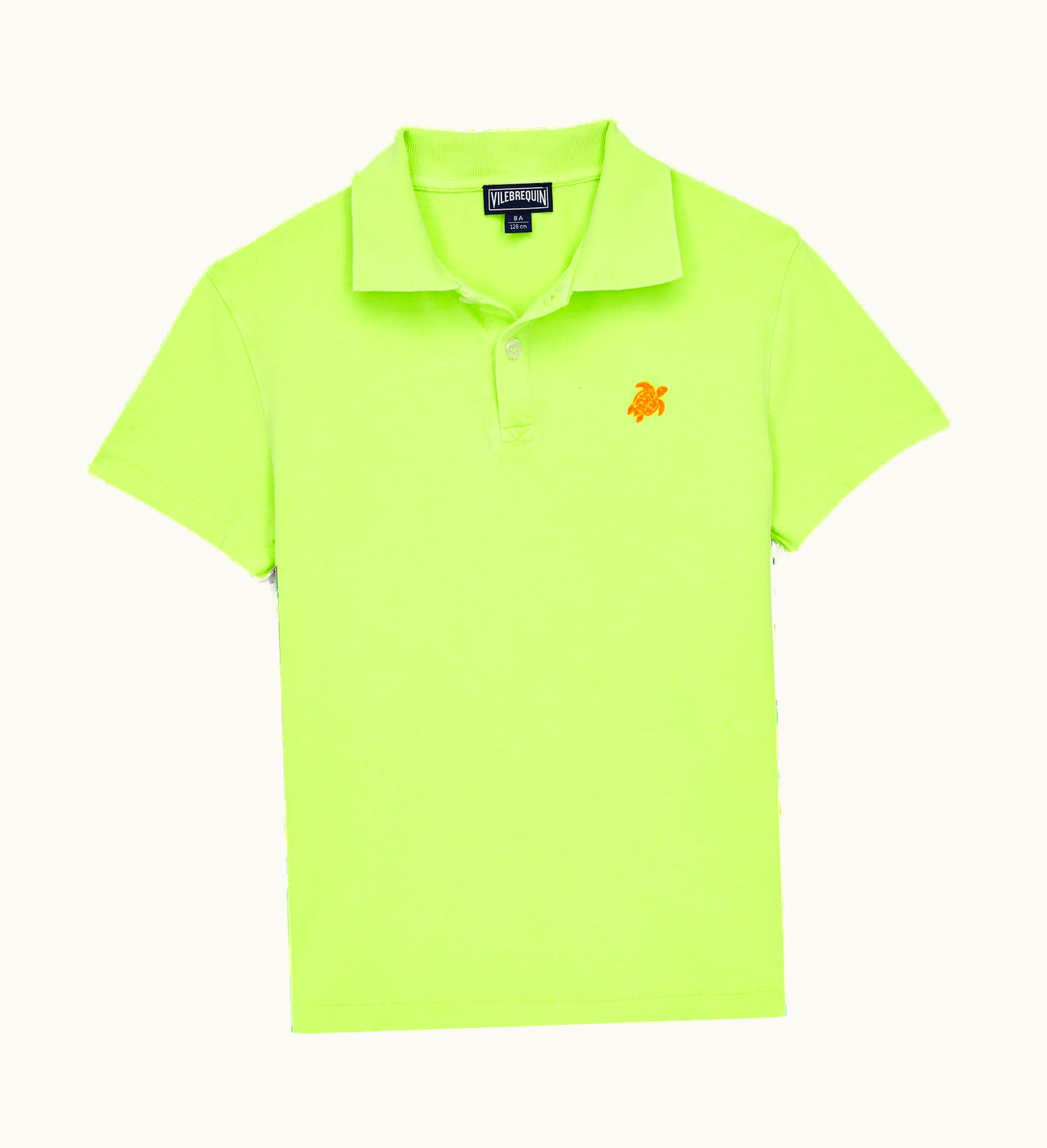 Vilebrequin Vilebrequin Boys Tencel Cotton Polo Solid Lemongrass / Green