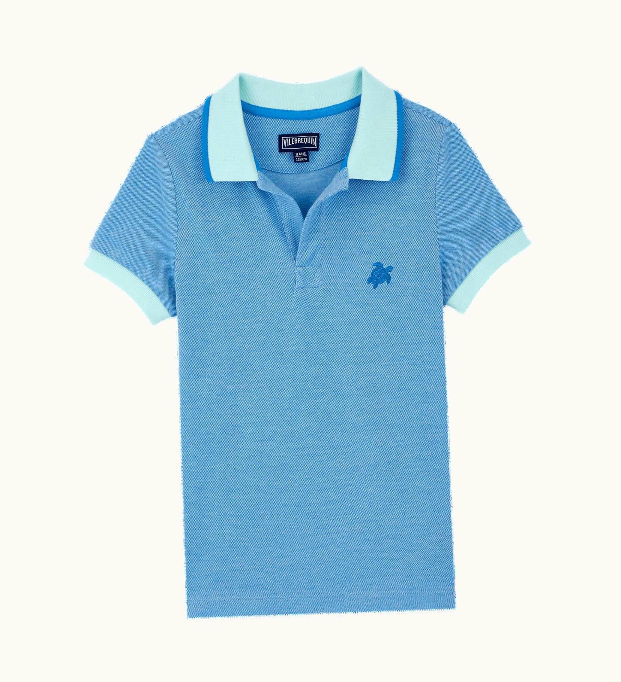 Vilebrequin Vilebrequin Boys Cotton Changing Color Pique Polo Shirt Solid