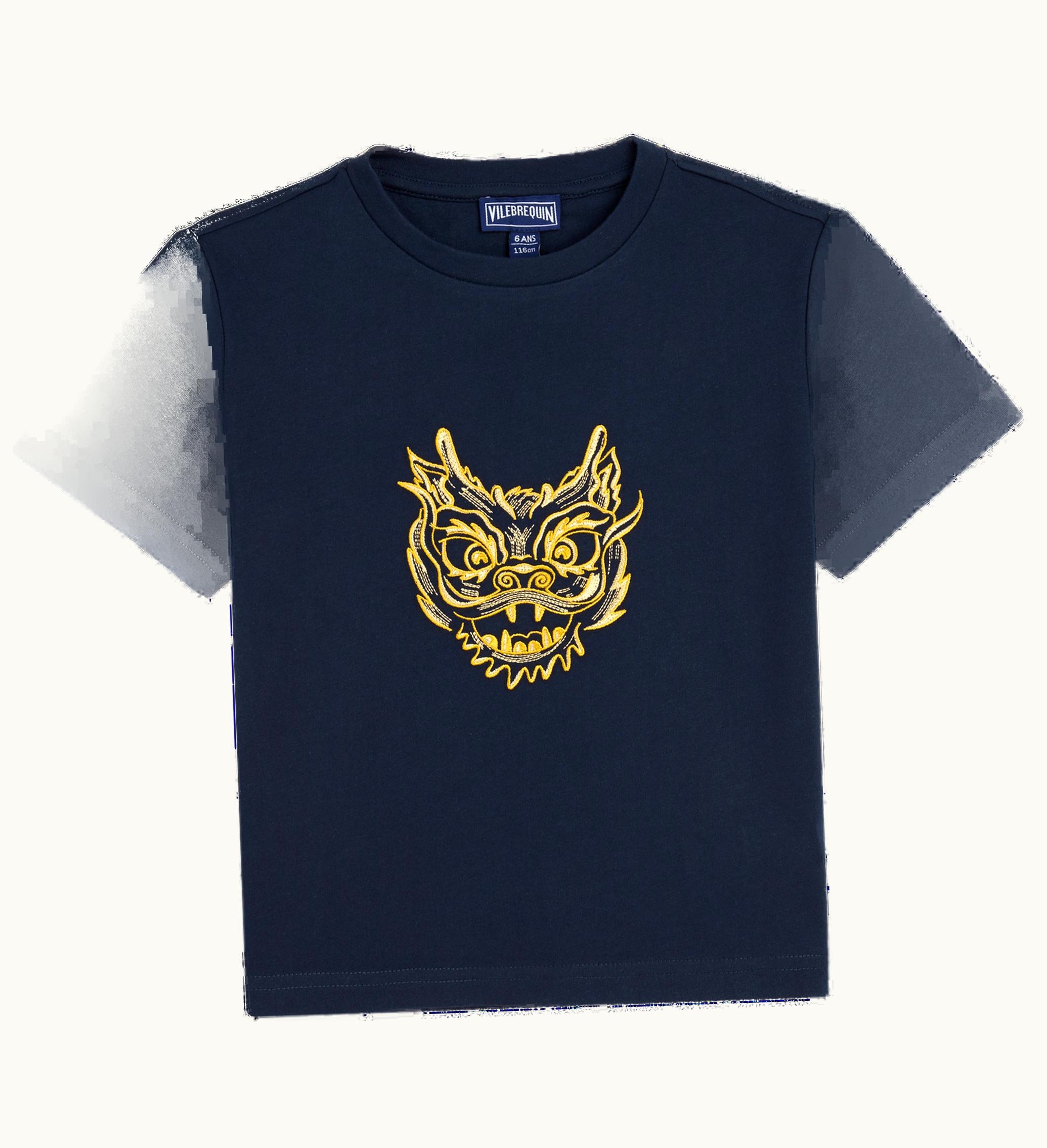 Vilebrequin Vilebrequin Boys Cotton T-Shirt Embroidered The Year Of The Dragon
