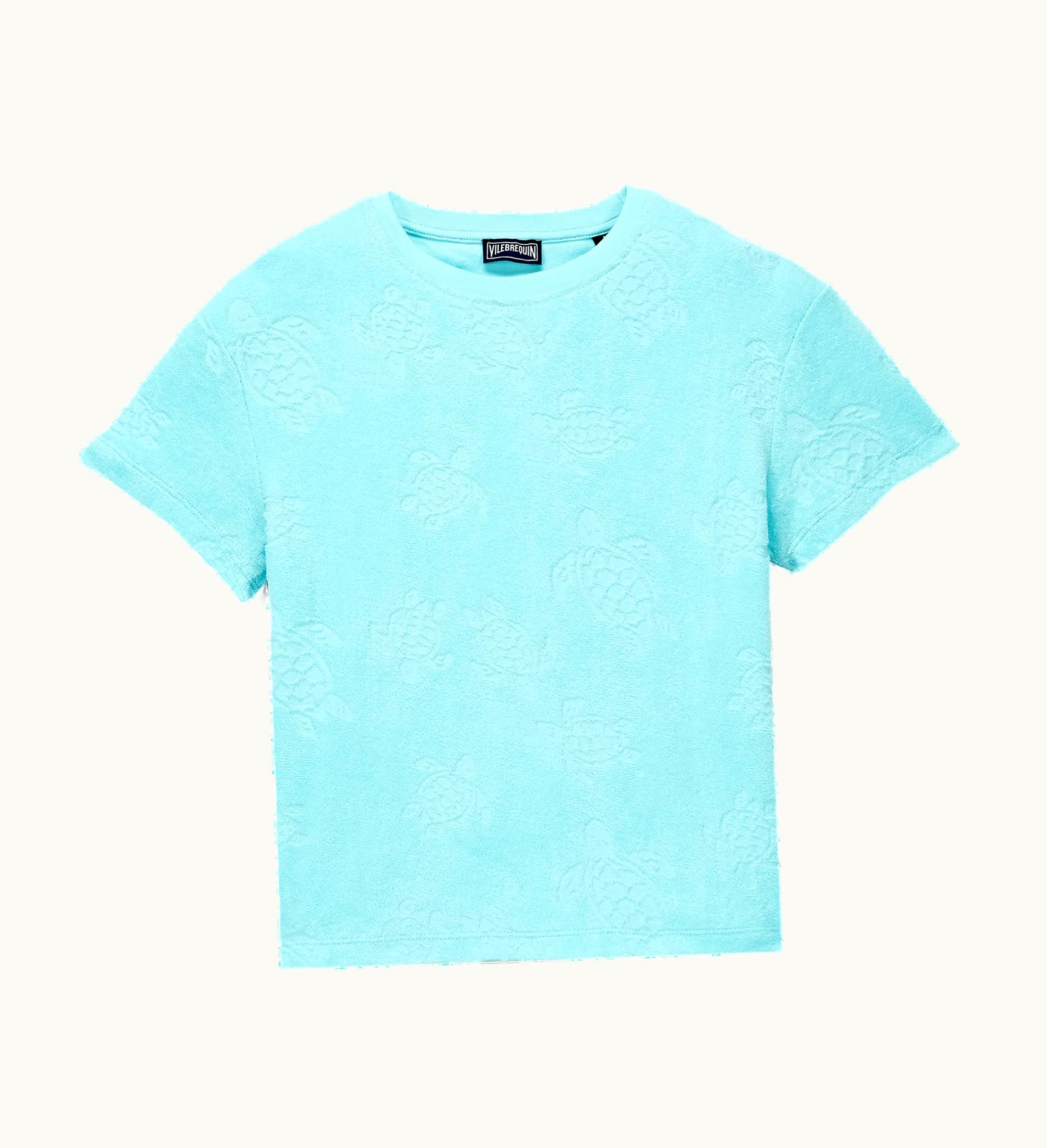 Vilebrequin Vilebrequin Kids Roundneck Terry T-Shirt Ronde Des Tortues Thalassa / Blue