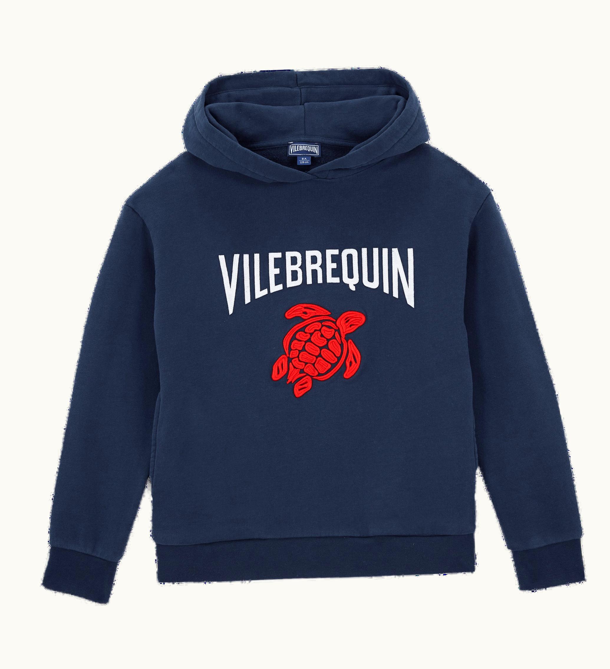 Vilebrequin Vilebrequin Boys Embroidered Logo Hoodie Sweatshirt Navy / Blue