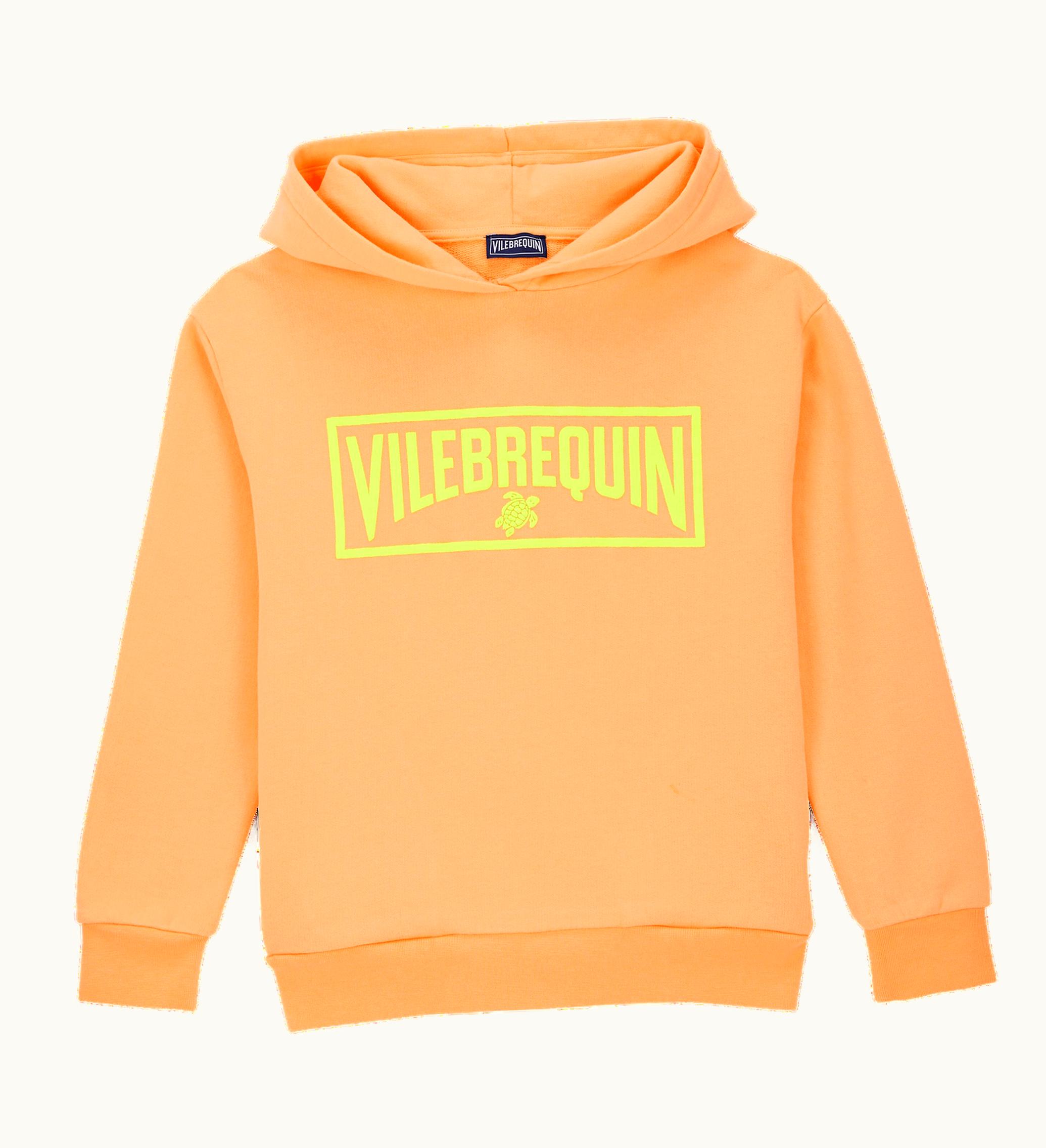 Vilebrequin Vilebrequin Boys 3d Print Logo Hoodie Sweatshirt Fluo Fire / Orange