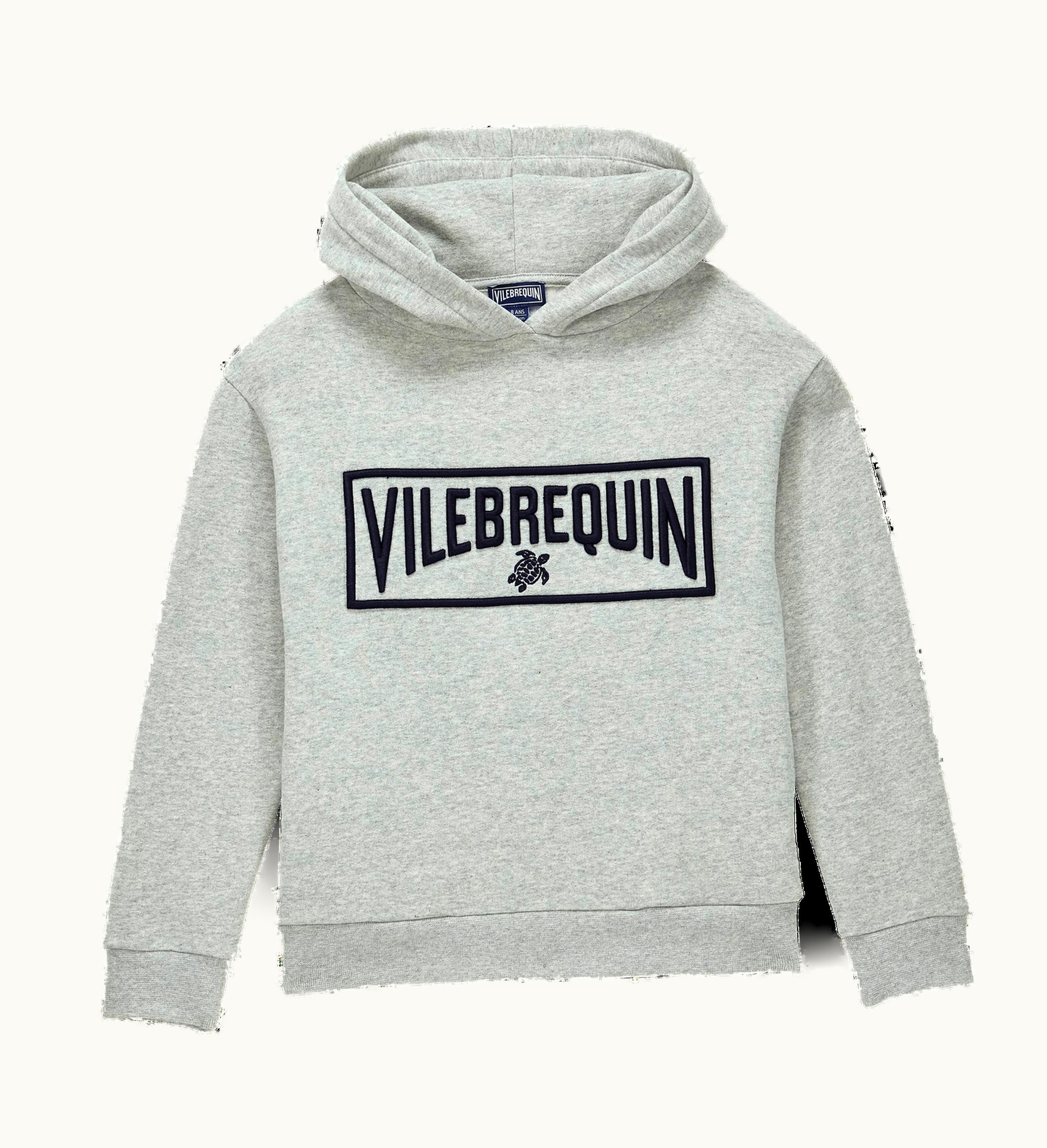 Vilebrequin Vilebrequin Boys Embroidered Hoodie Sweatshirt Logo 3d Heather Grey / Grey