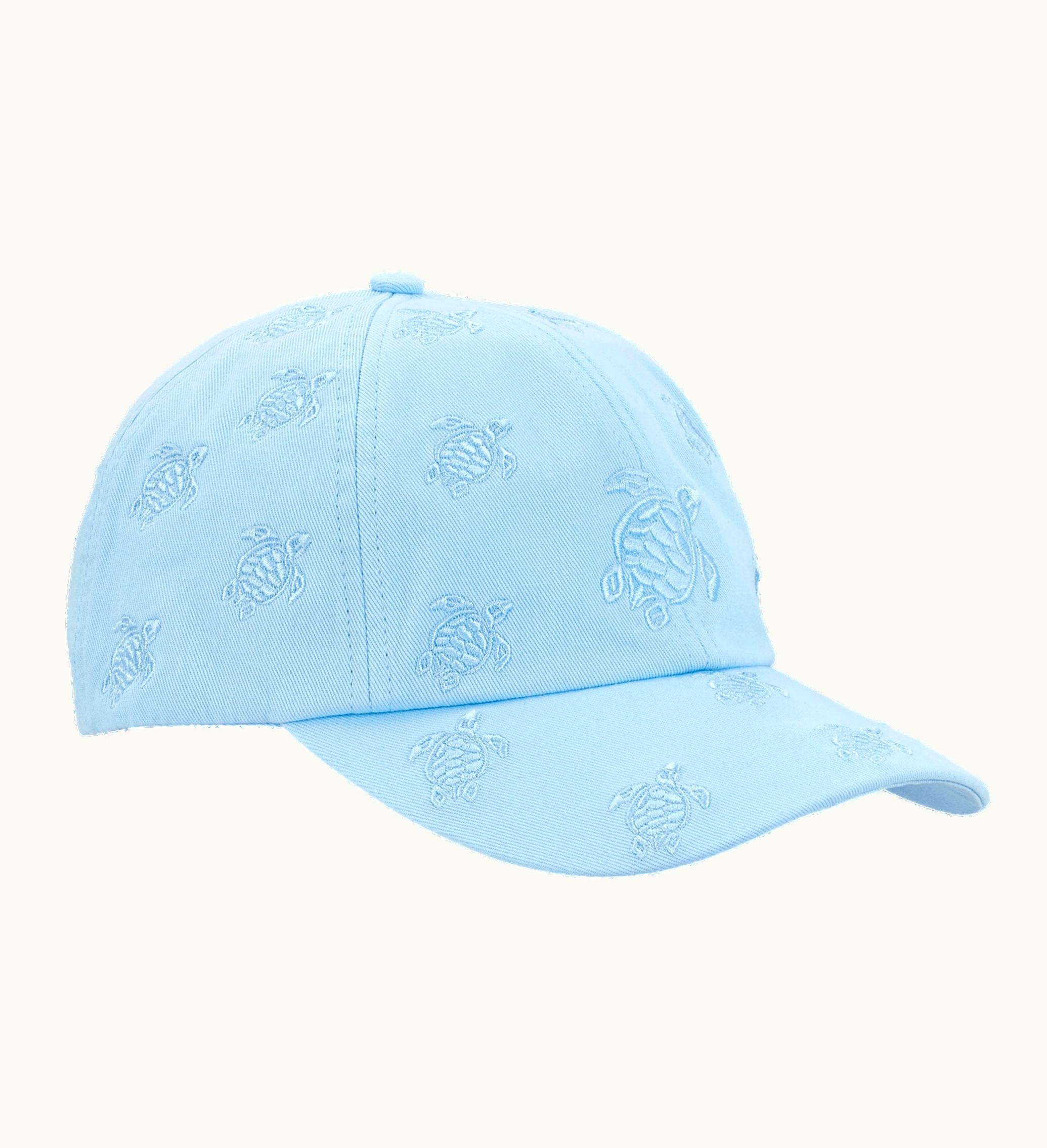 Vilebrequin Vilebrequin Embroidered Cap Ronde Des Tortues All Over Flax Flower / Blue
